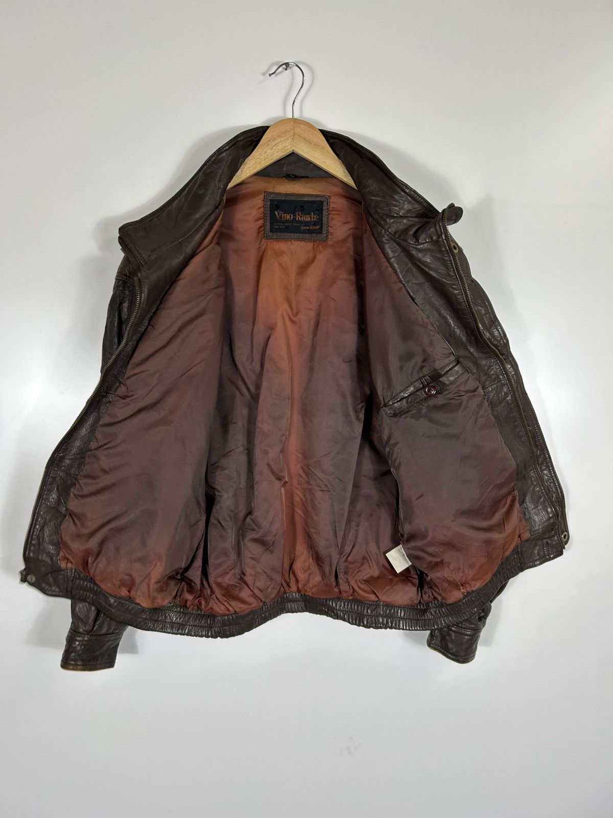 Leather ⚡️Vintage Vino-Ranche Leather Bomber Jacket Size US L / EU 52-54 / 3 - 8 Thumbnail