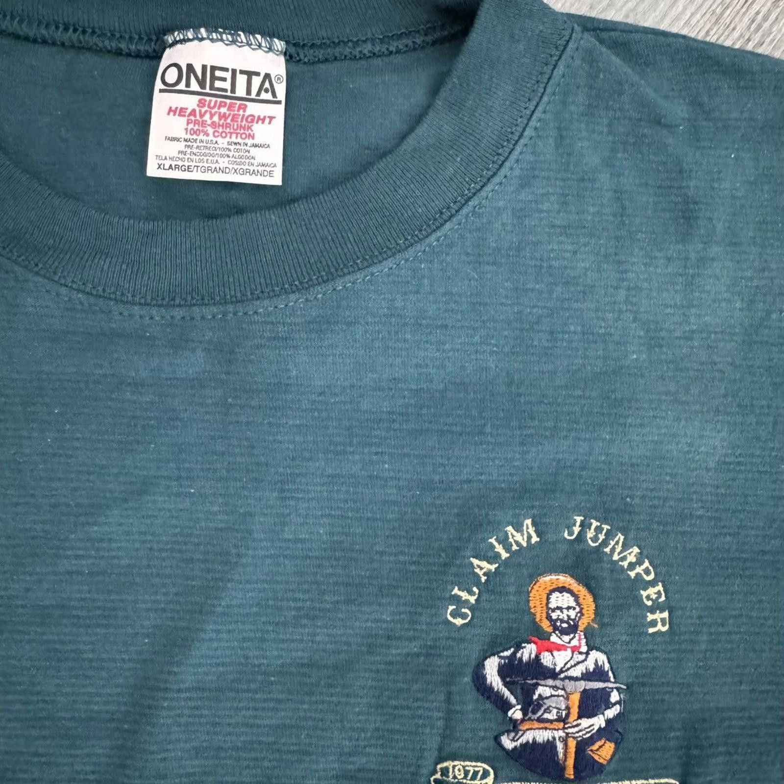 Vintage ONEITA • VNTG "Claim Jumper" Pre-Shrunk Tee (XL) Size US XL / EU 56 / 4 - 2 Thumbnail