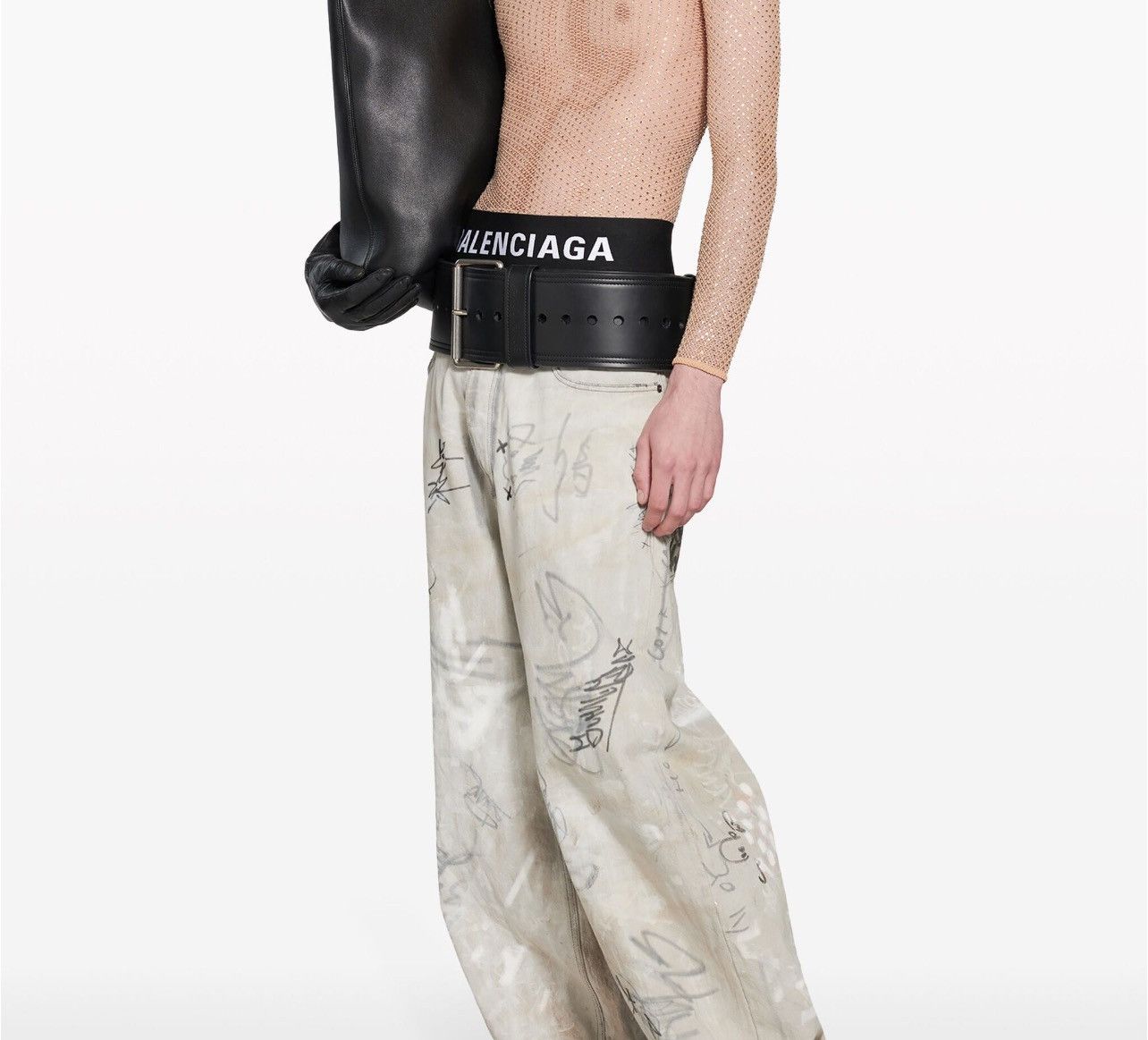 Balenciaga Balenciaga Force Leather Belt Size 40 - 11 Thumbnail