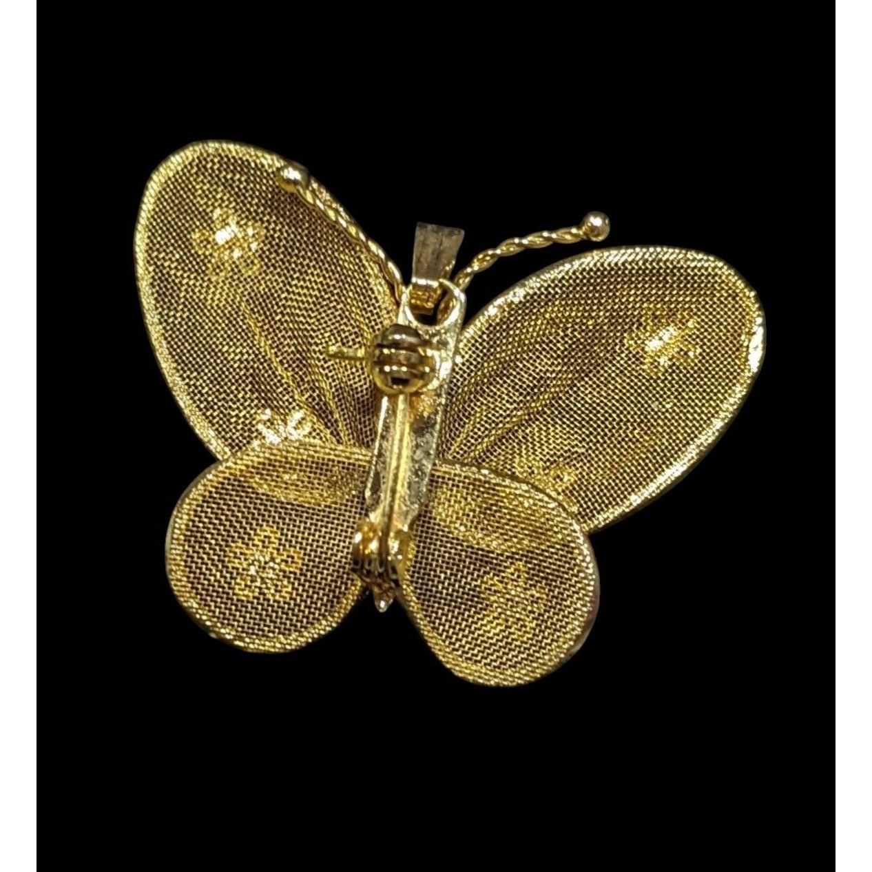 Other Vintage Fairycore Glam Mesh Butterfly Brooch/Pendant Gold To Size ONE SIZE - 2 Thumbnail