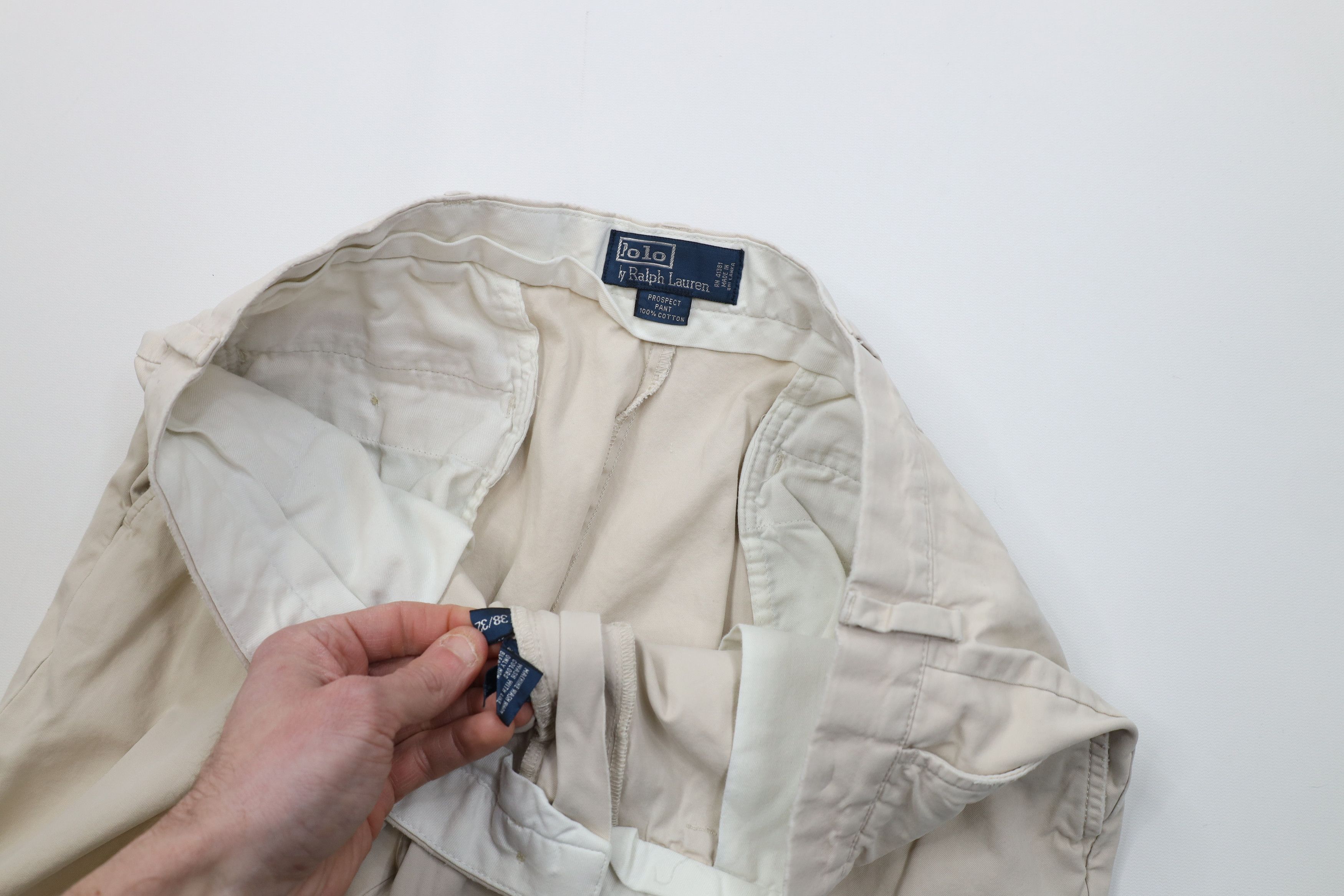 Ralph Lauren Vintage 90s Ralph Lauren Prospect Wide Leg Chino Pants Stone Size US 38 / EU 54 - 10 Thumbnail