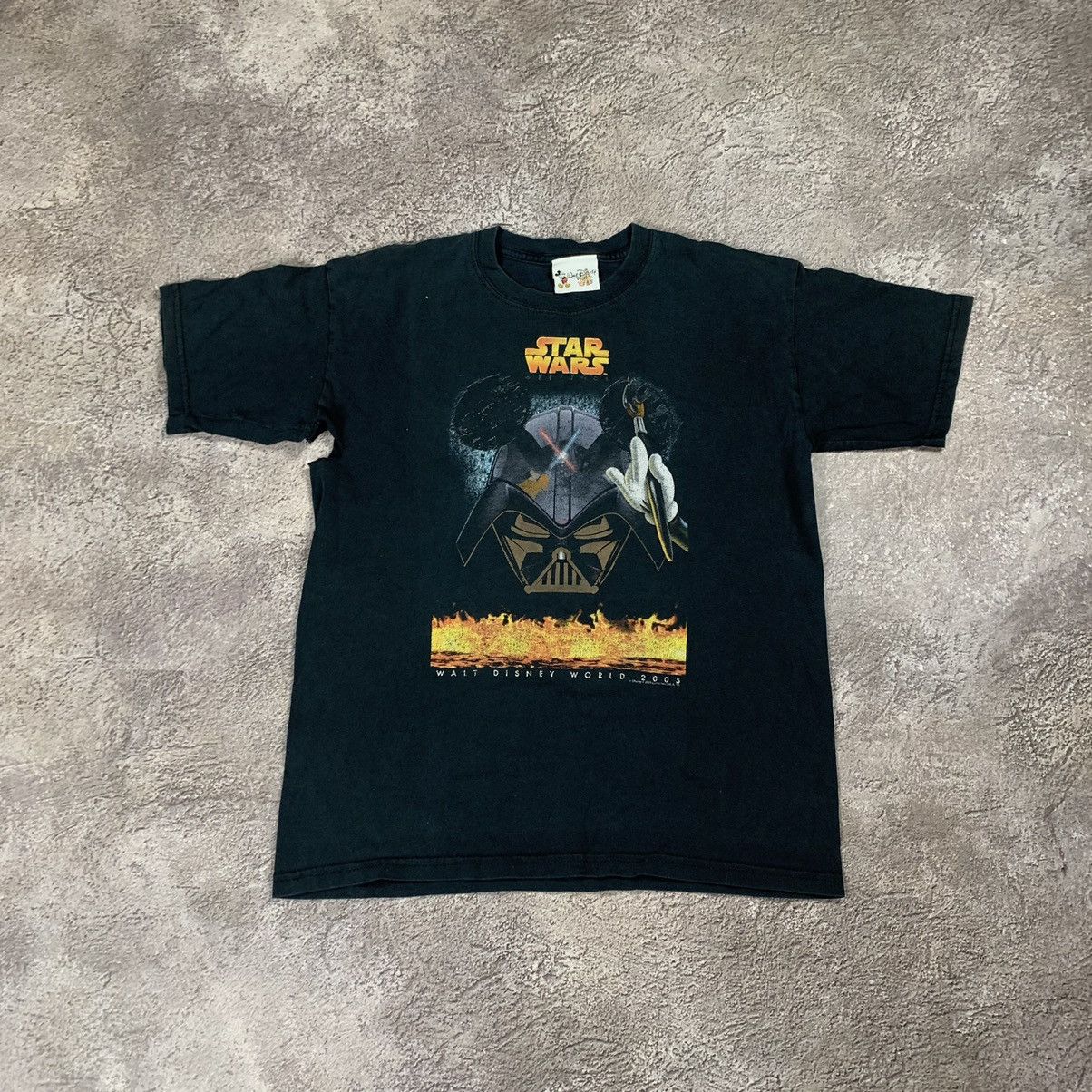 Vintage Vintage 90s Star Wars Graphic Tee Sun Faded Streetwear S Size US S / EU 44-46 / 1 - 1 Thumbnail