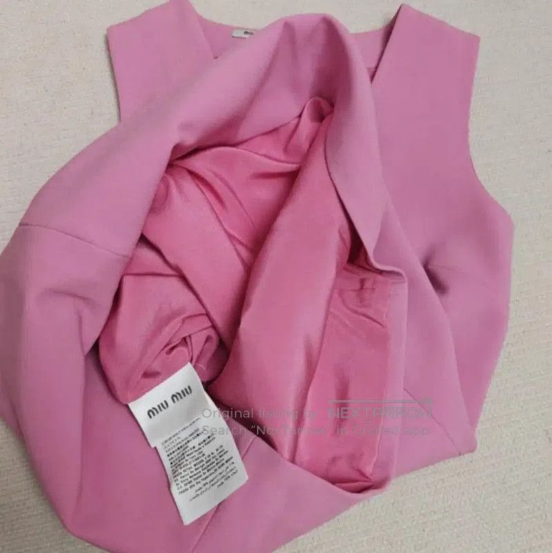 Miu Miu Miu Miu Pink Sleeveless Mini Dress for Summer . Size XS / US 0-2 / IT 36-38 - 6 Thumbnail