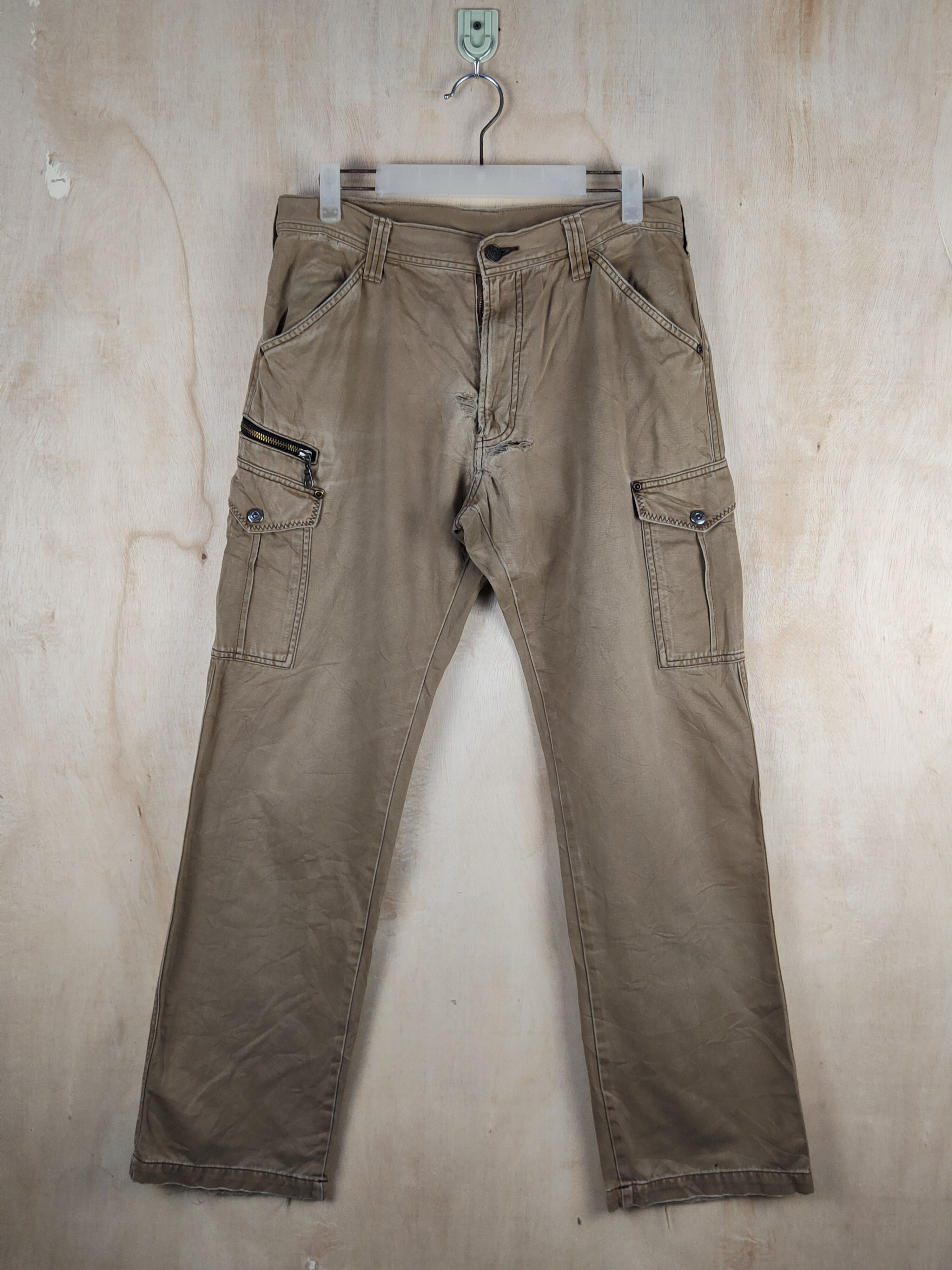 image of Vintage Gw Brown Multipocket Tactical Cargo Pants S2436, Men's (Size 31)