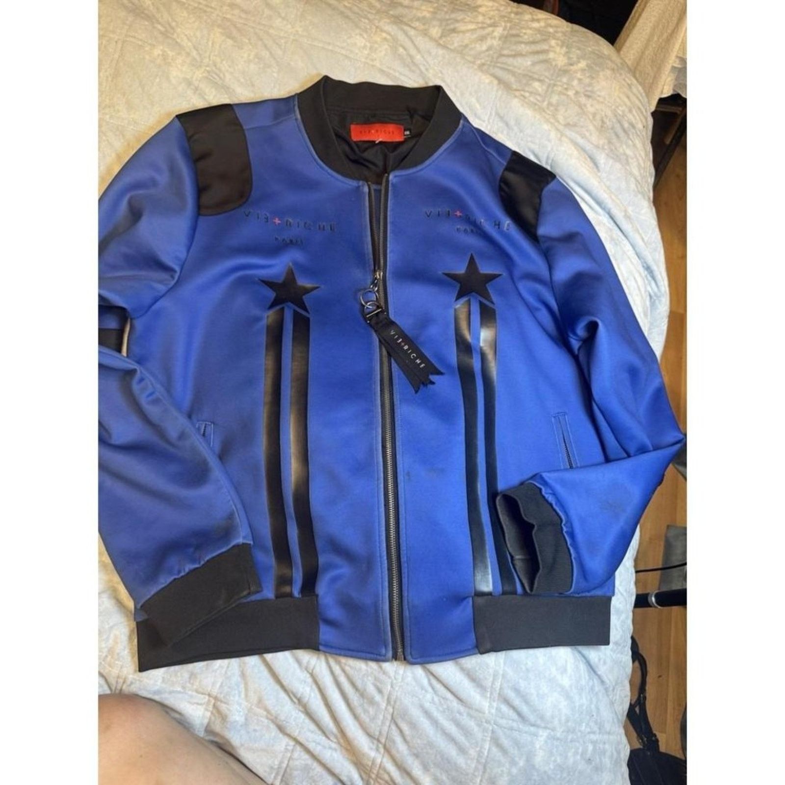 & Other Stories Vie+Riche Paris Royal‎ Blue Bomber Jacket XXL Streetwear Size US XXS / EU 40 - 3 Thumbnail