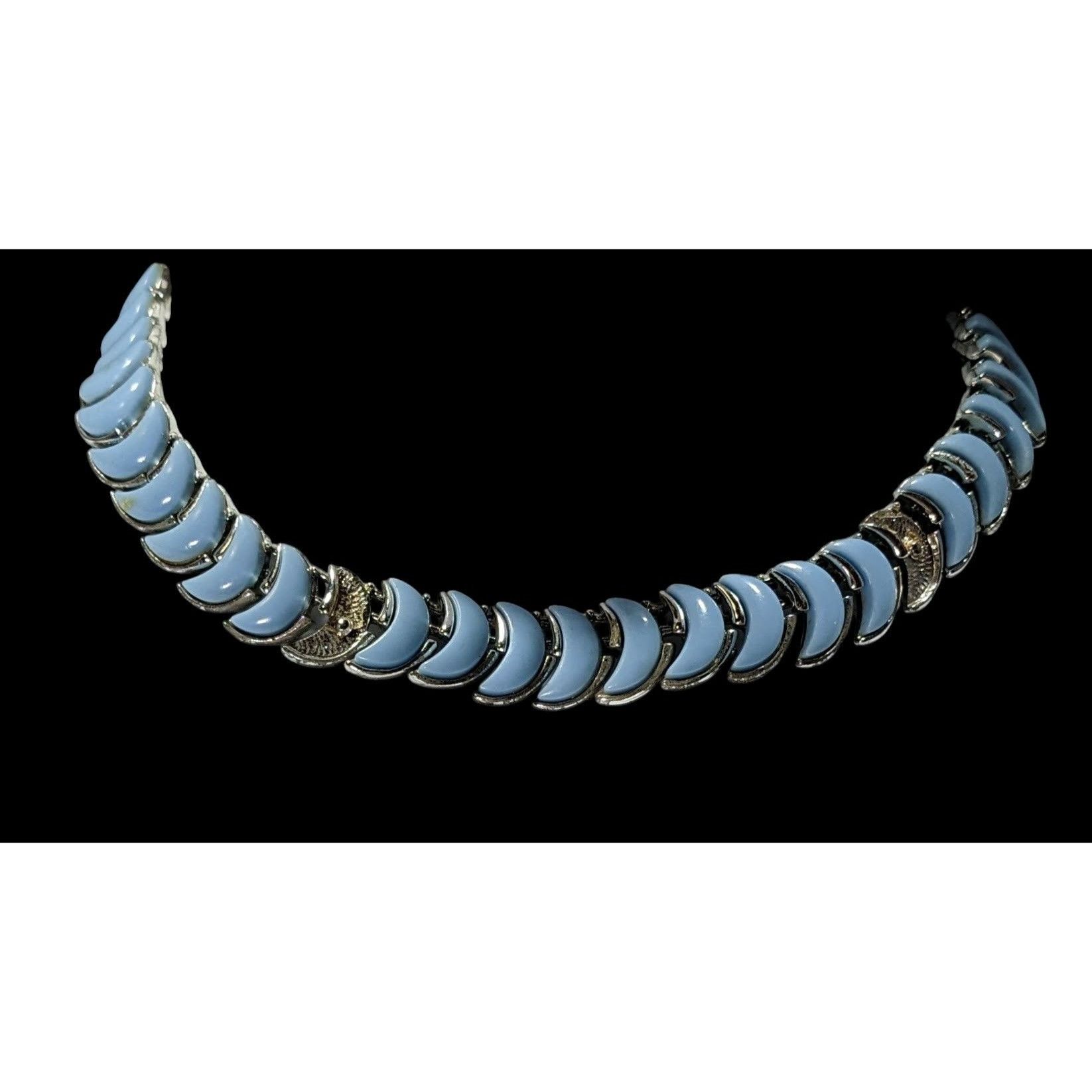 Other Vintage Coro Blue Moon Lucite Crescent Necklace Silver-Tone Size ONE SIZE - 5 Thumbnail