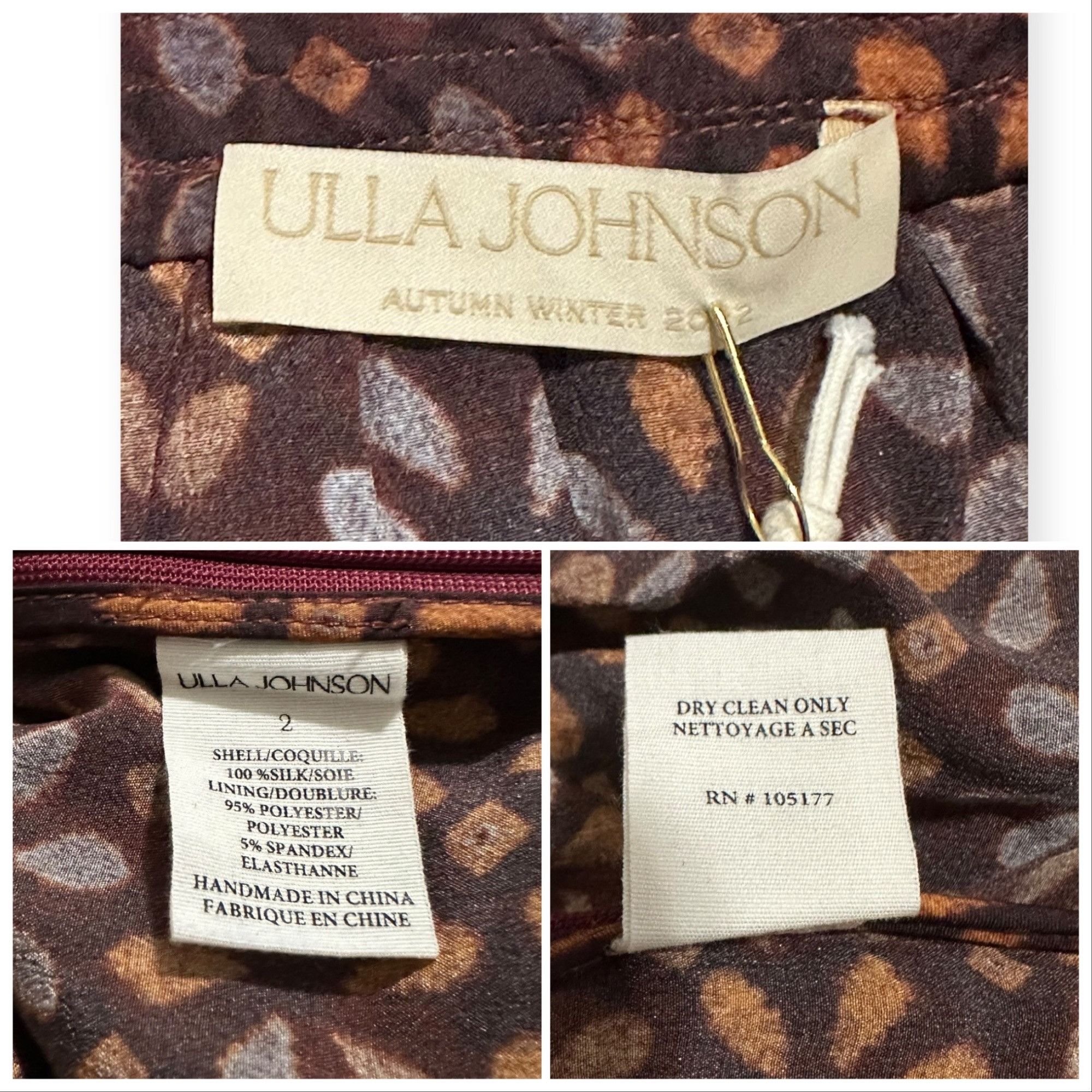 Ulla Johnson Ulla Johnson Silk Omila Skirt in Agate, Size 2, Brown burgu Size 26" / US 2 / IT 38 - 6 Thumbnail