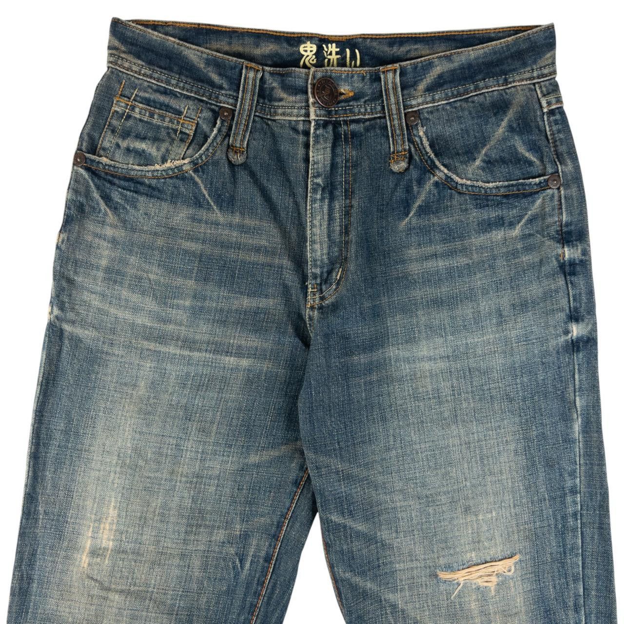 Other Vintage Oniarai Embroidered Devil Japanese Denim Jeans W31 Size US 31 - 4 Thumbnail