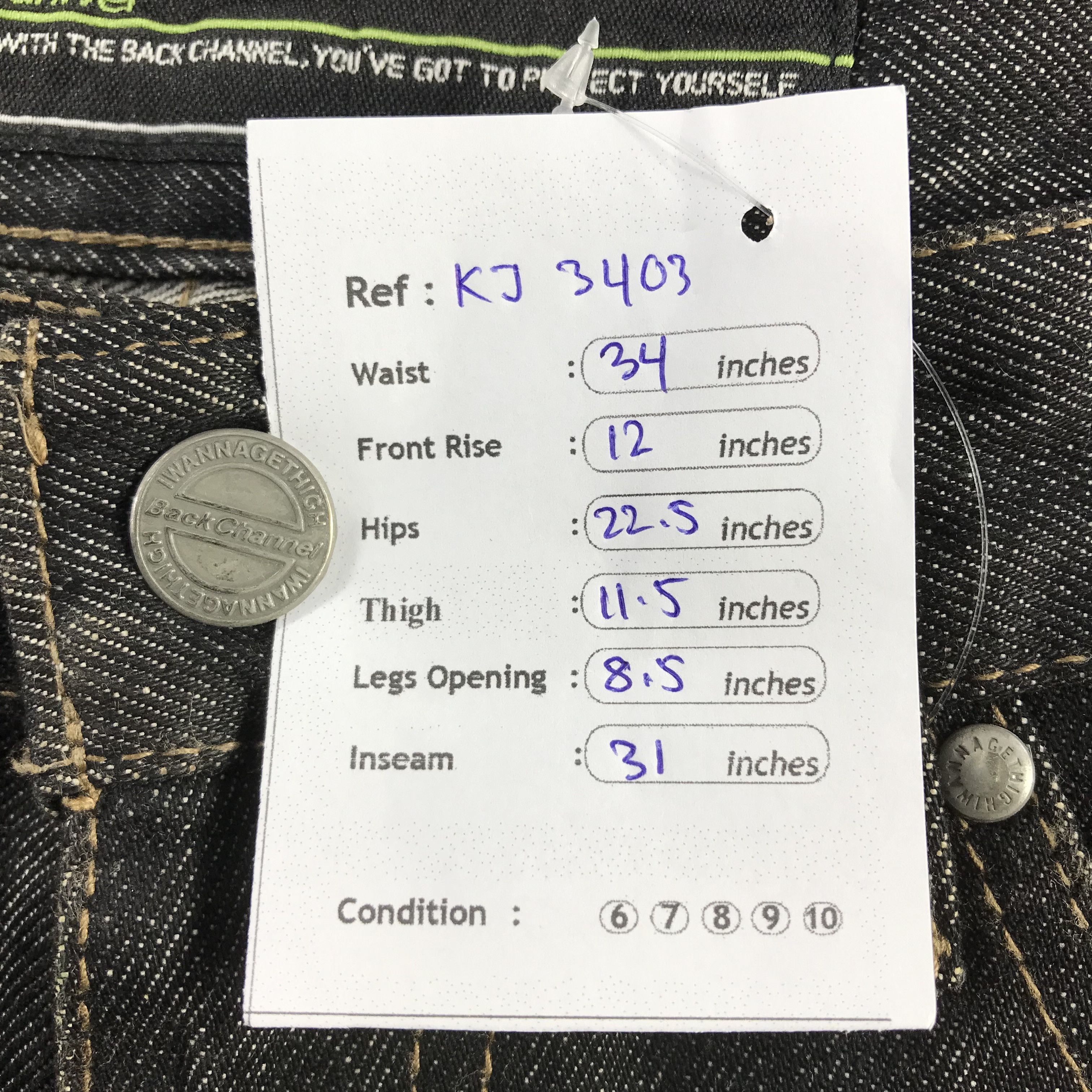 Japanese Brand Japanese Brand Back Channel Denim Jeans KJ3403 Size US 34 / EU 50 - 16 Thumbnail