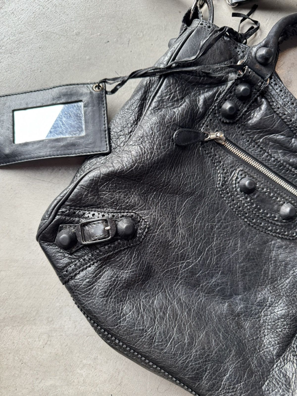 Balenciaga Balenciaga Black Leather Brogues GCH Midday Tote Size ONE SIZE - 5 Thumbnail