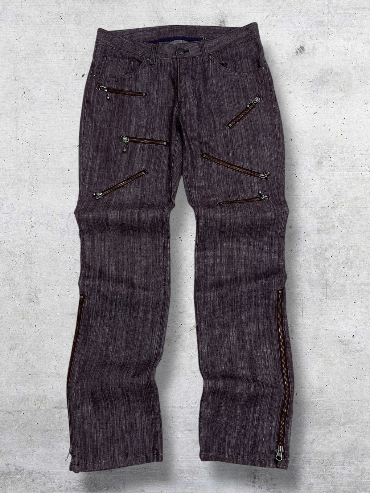 Japanese Brand CUSTOM CULTURE JAPAN DESIGNER 1990S PUNK MULTIZIP RARE DENIM Size US 30 / EU 46 - 1 Thumbnail