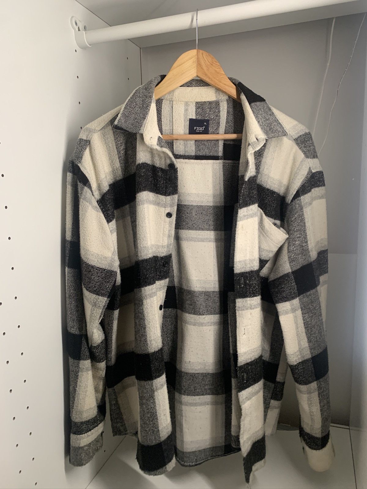 Designer chemises à carreau blanche et noire Size XL / US 12-14 / IT 48-50 - 1 Thumbnail