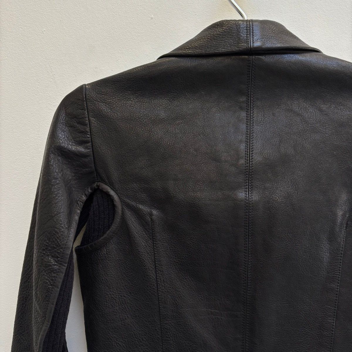Rick Owens FW10 Rick Owens “GLEAM” Long Leather Wool Jacket Size M / US 6-8 / IT 42-44 - 12 Thumbnail