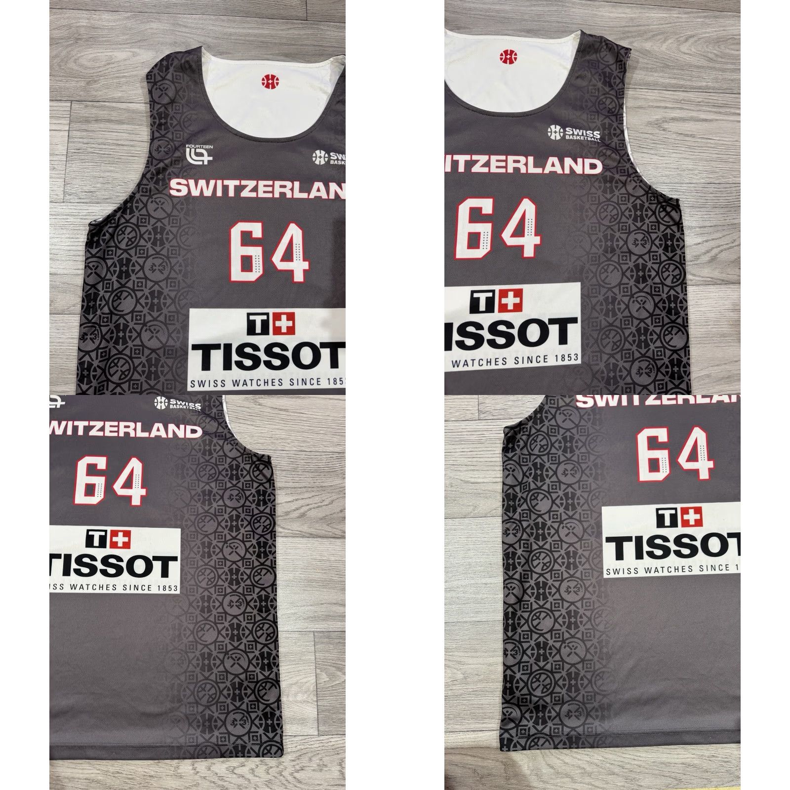 Vintage VINTAGE Switzerland Swiss Basketball #64 SBF Reversible Set Jersey Shirt FOURTEEN Sz 2XL Size US XL / EU 56 / 4 - 8 Thumbnail