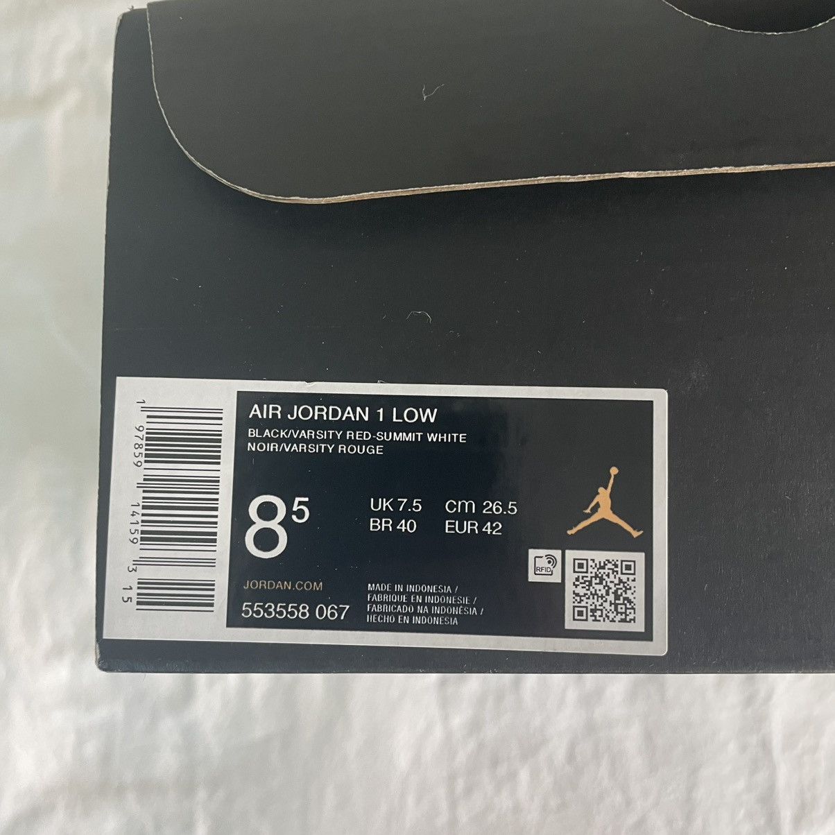Jordan Brand × Nike Nike Air Jordan 1 Low Bred Twist Mens US Size 8.5 553558-067 Size US 8.5 / EU 41-42 - 8 Thumbnail