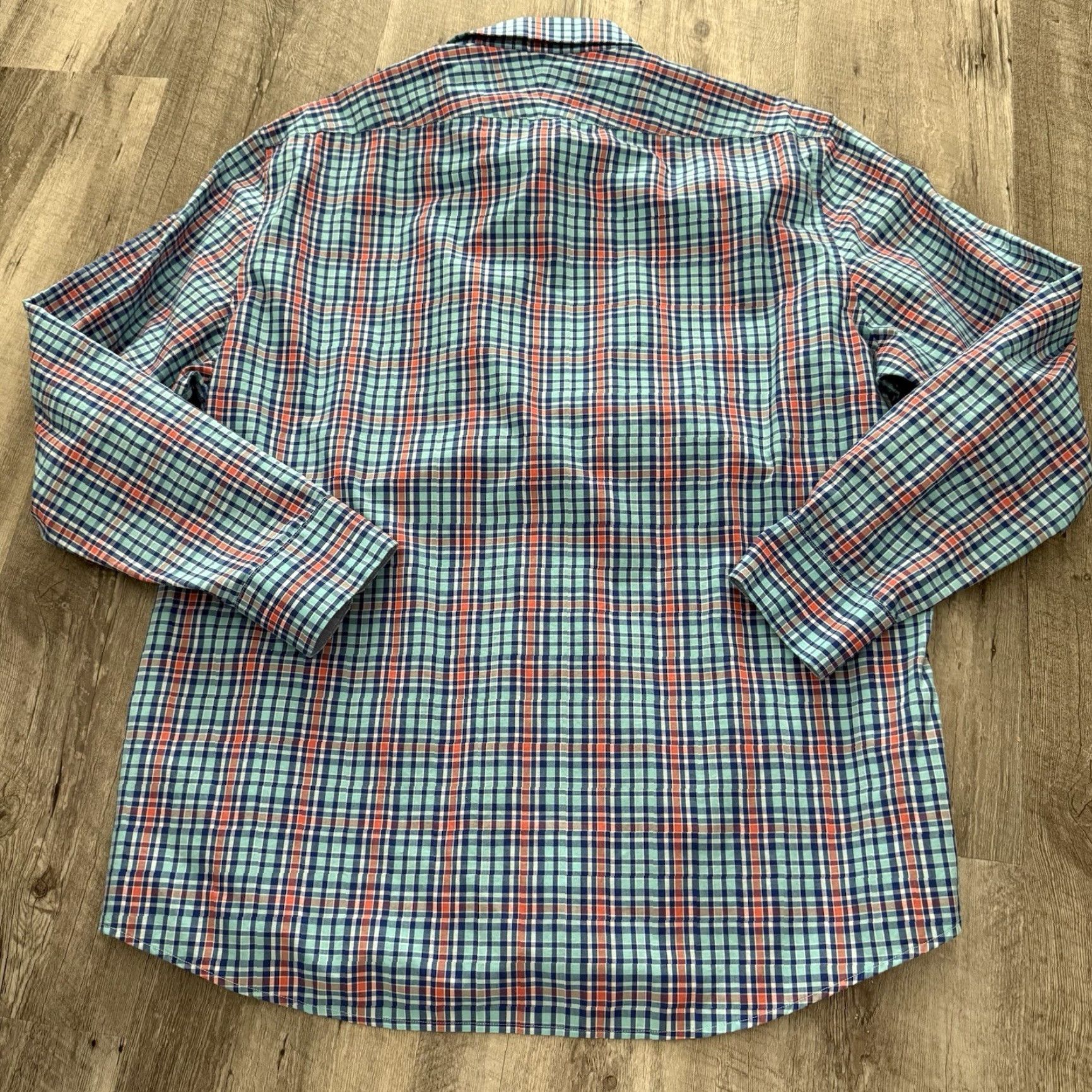 Original Penguin Original Penguin Shirt Mens 16.5 32/33 Blue Heritage Slim Fit Plaid Button Up Size US XL / EU 56 / 4 - 5 Thumbnail
