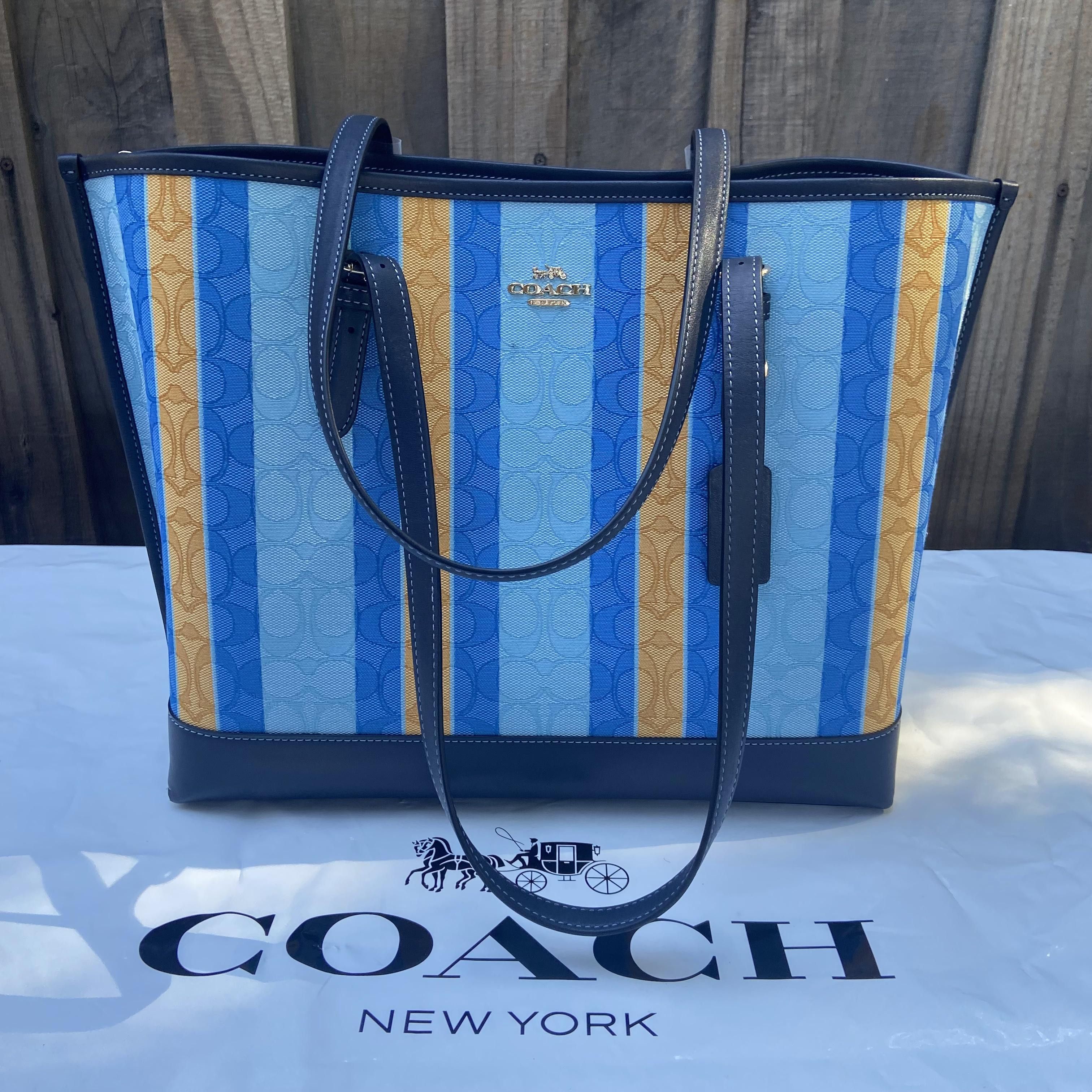 Coach MOLLIE TOTE IN SIGNATURE JACQUARD WITH STRIPES (COACH C4088