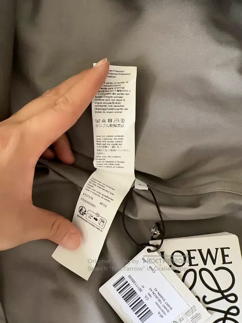 Loewe Loewe size 43 Solid color long-sleeve shirt with embroidere Size US M / EU 48-50 / 2 - 5 Thumbnail