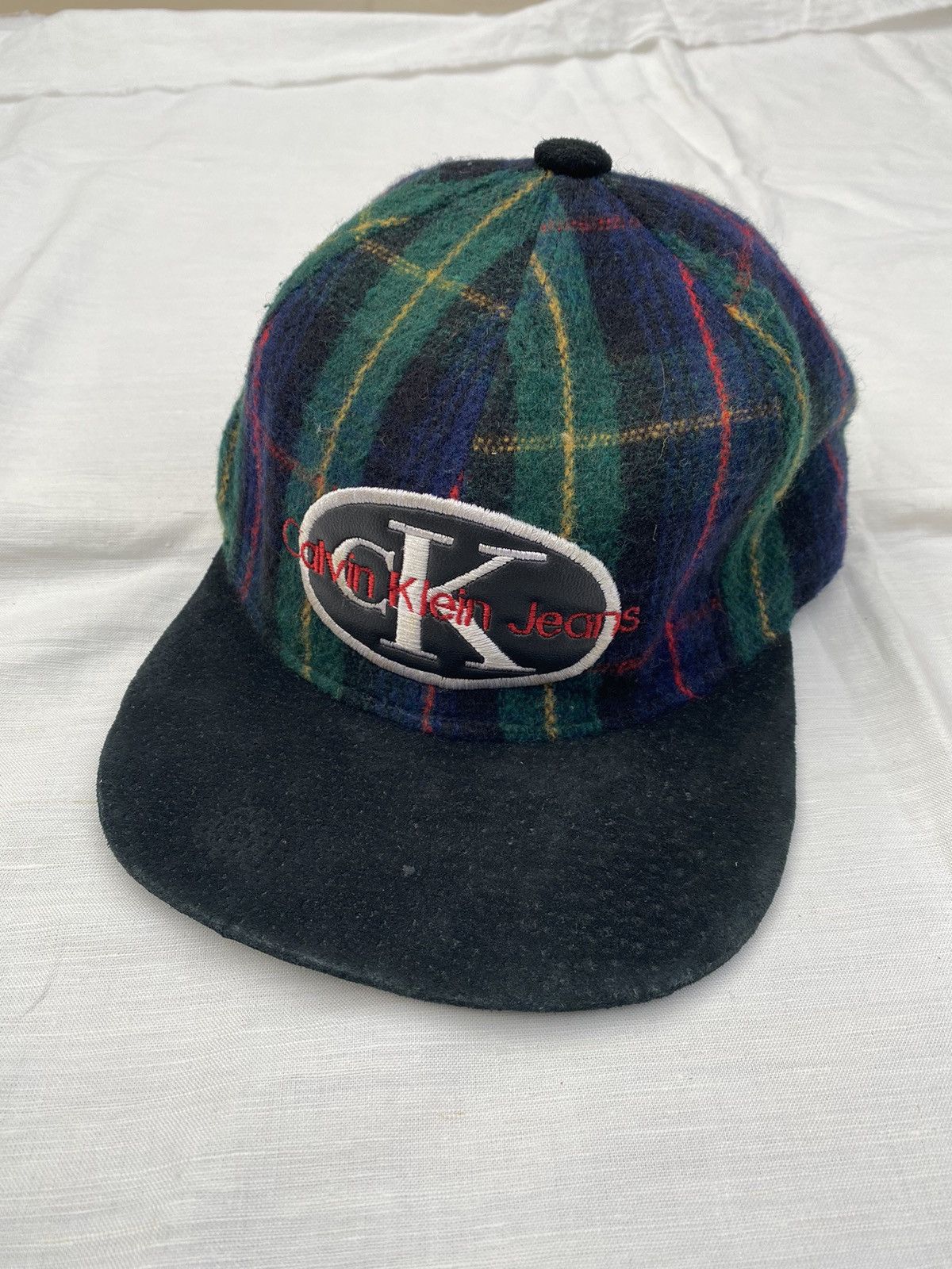 Calvin Klein × Vintage Vintage Calvin Klein Chekered Cap Size ONE SIZE - 1 Thumbnail