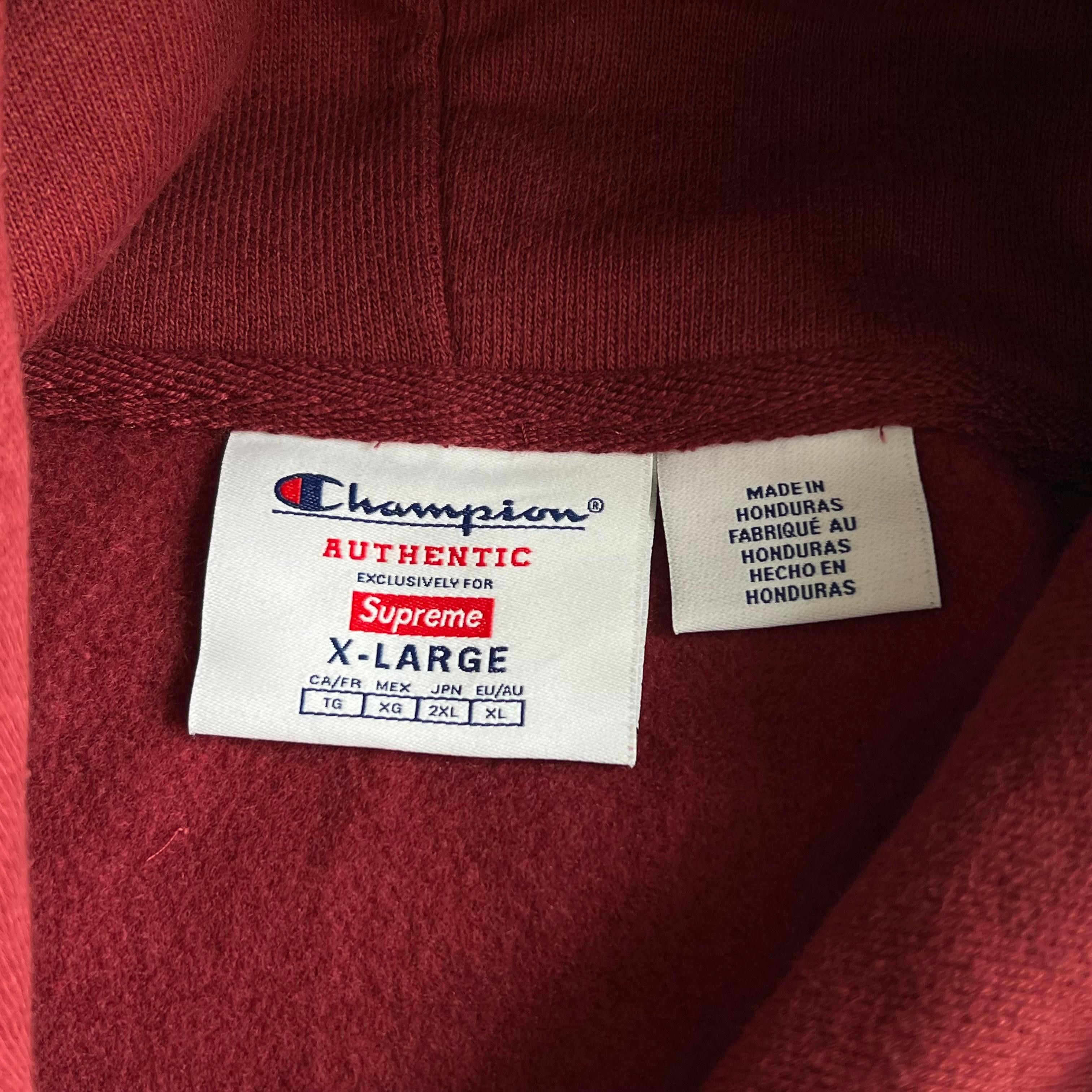 Champion × Supreme Supreme x Champion Hooded Arc Logo Wine Red Size US XL / EU 56 / 4 - 4 Thumbnail