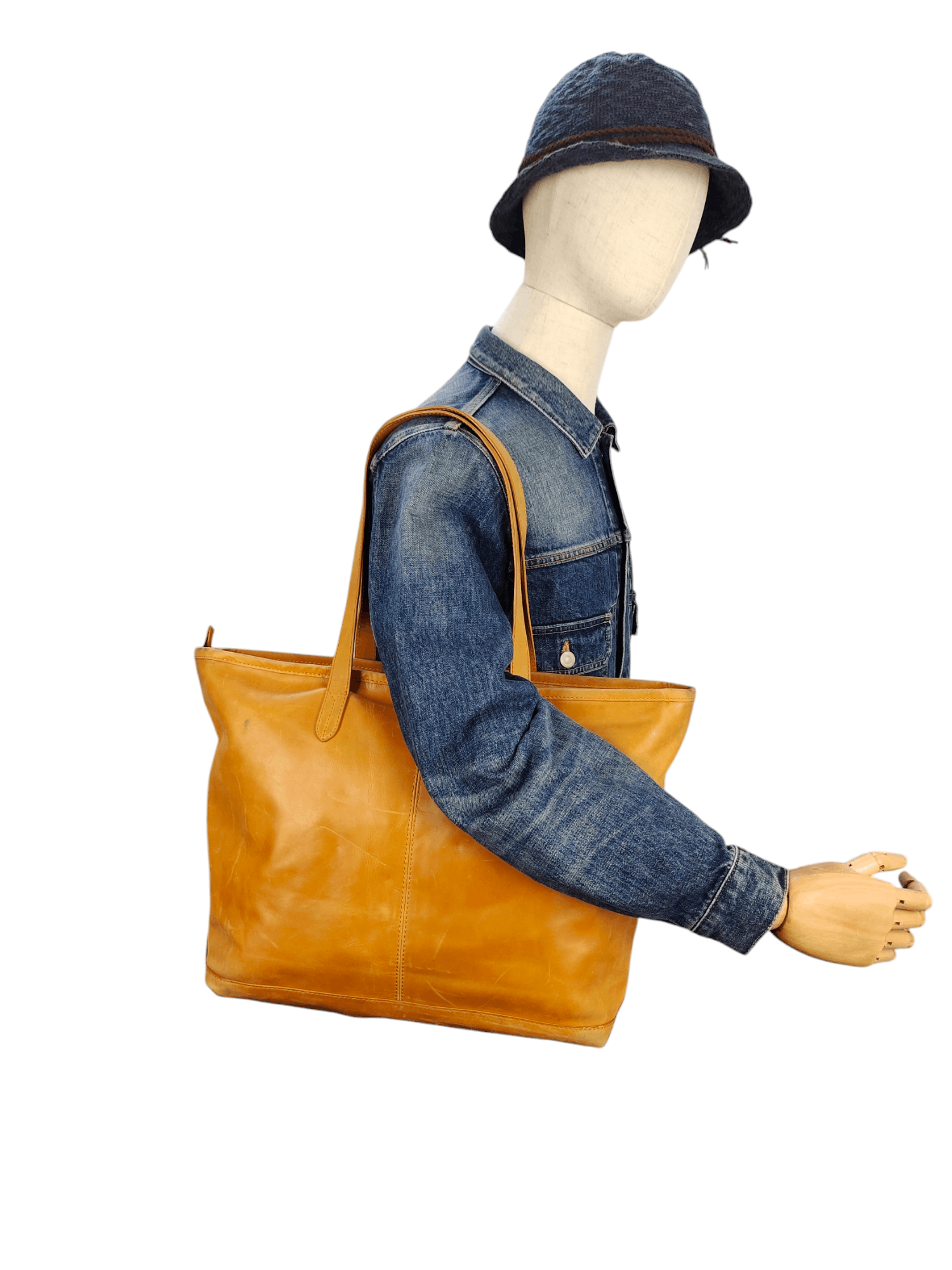 Comme des Garcons Vintage Nano Universal Japan Patina Leather Tote Bag Size ONE SIZE - 2 Thumbnail