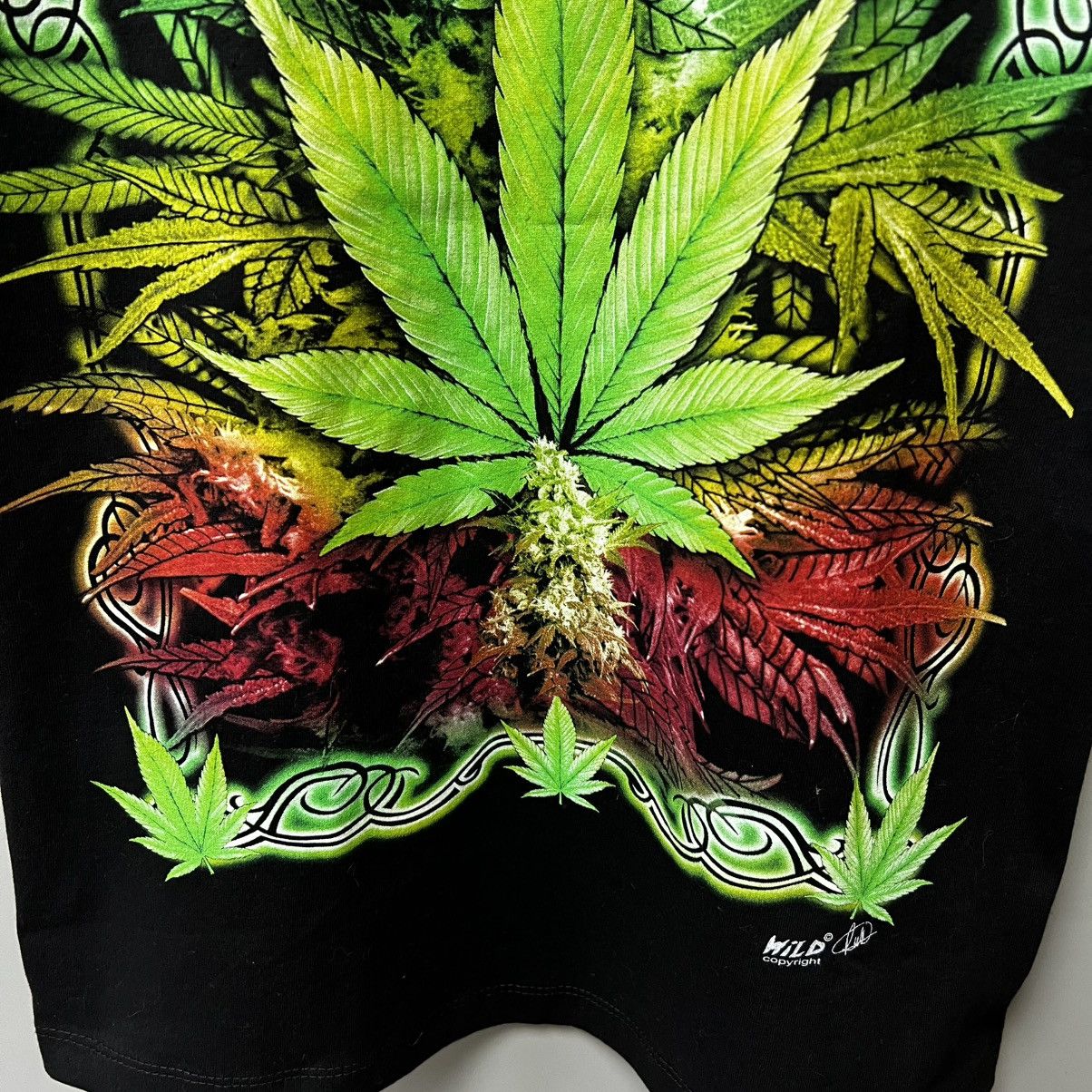 Bob Marley × Vintage Vintage WILD “Most Wanted” Weed Bob Marley Style T shirt tee Size US M / EU 48-50 / 2 - 8 Thumbnail