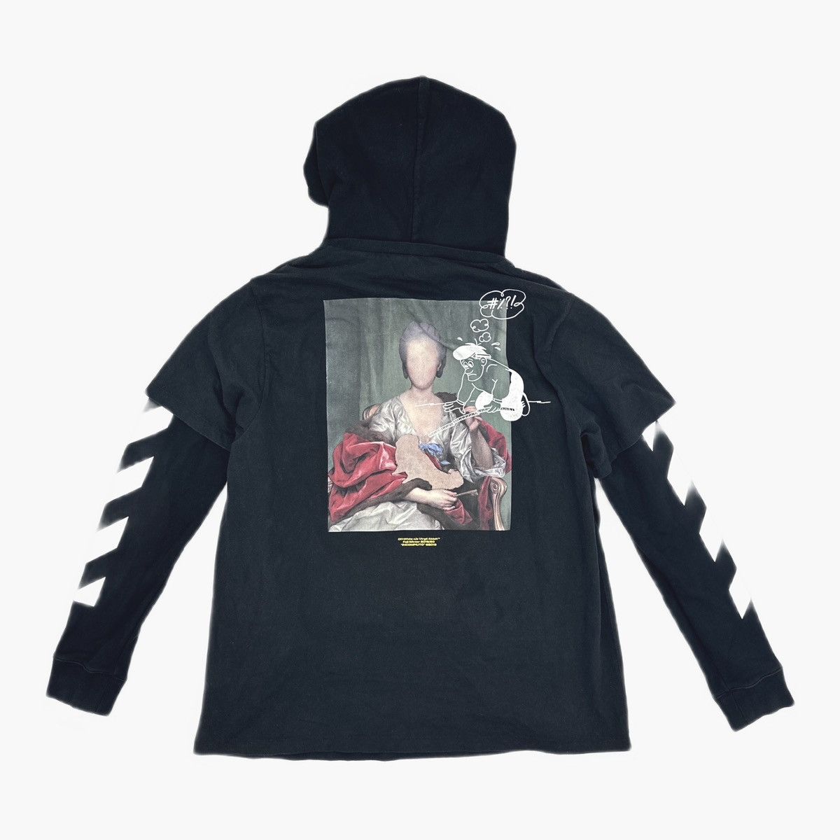 Off-White 19AW Off-White Diag Mariana Double Tee Hoodie Size US M / EU 48-50 / 2 - 2 Thumbnail