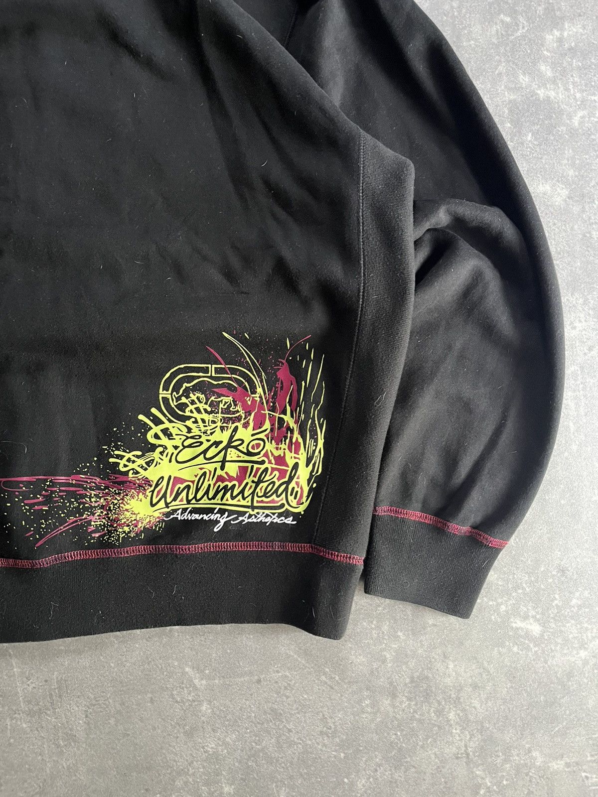 Ecko Unltd. 00s Ecko Unlimited Painted Logo Baggy Zip Hoodie XXL Rare Size US XXL / EU 58 / 5 - 13 Thumbnail