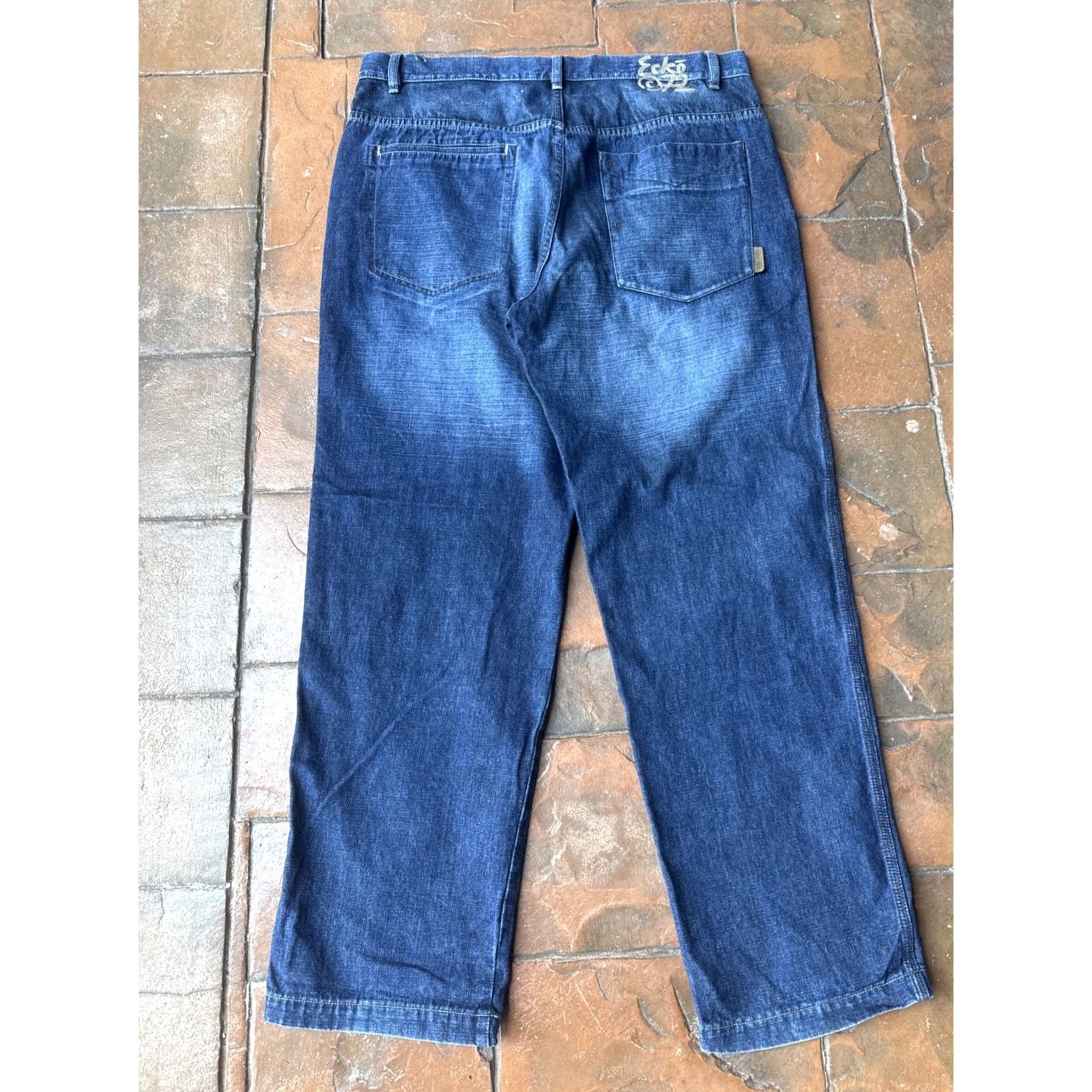 Ecko Unltd. VINTAGE Ecko Unltd Baggy Double Knee Jeans 38 Men Denim Blue Cotton 34in Inseam Grunge Hip Hop Pockets Embroidery Relaxed Wide-Leg Budgets: N/A Size US 38 / EU 54 - 2 Thumbnail