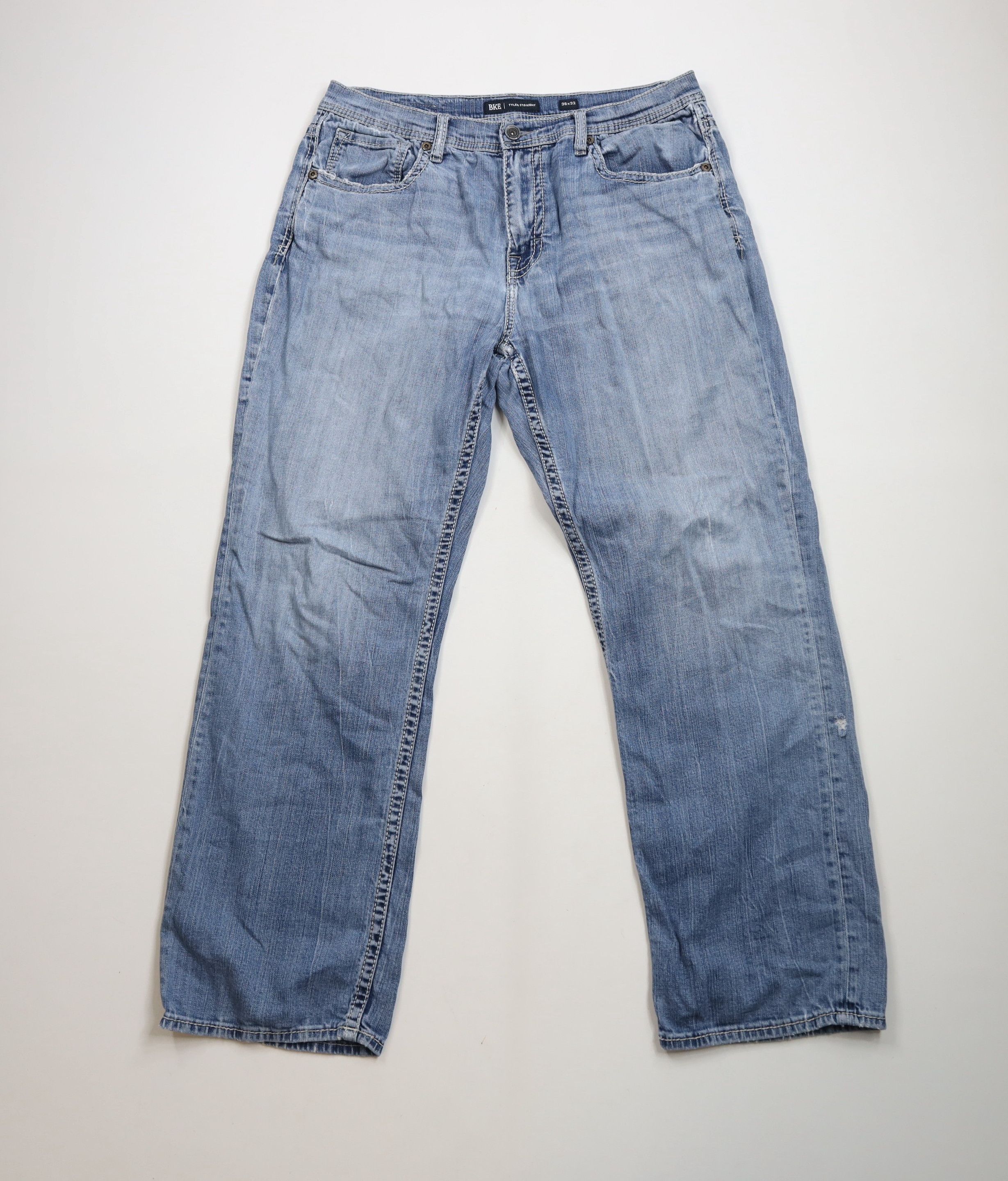 Vintage Buckle BKE Thick Stitch Stretch Tyler Straight Leg Jeans Size US 36 / EU 52 - 1 Thumbnail