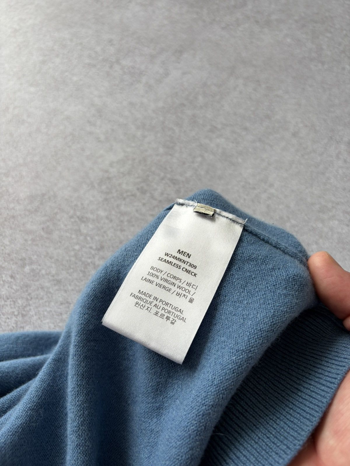 Officine Generale Officine Generale Paris 100% Wool Sweater Blue Crewneck Size US L / EU 52-54 / 3 - 11 Thumbnail