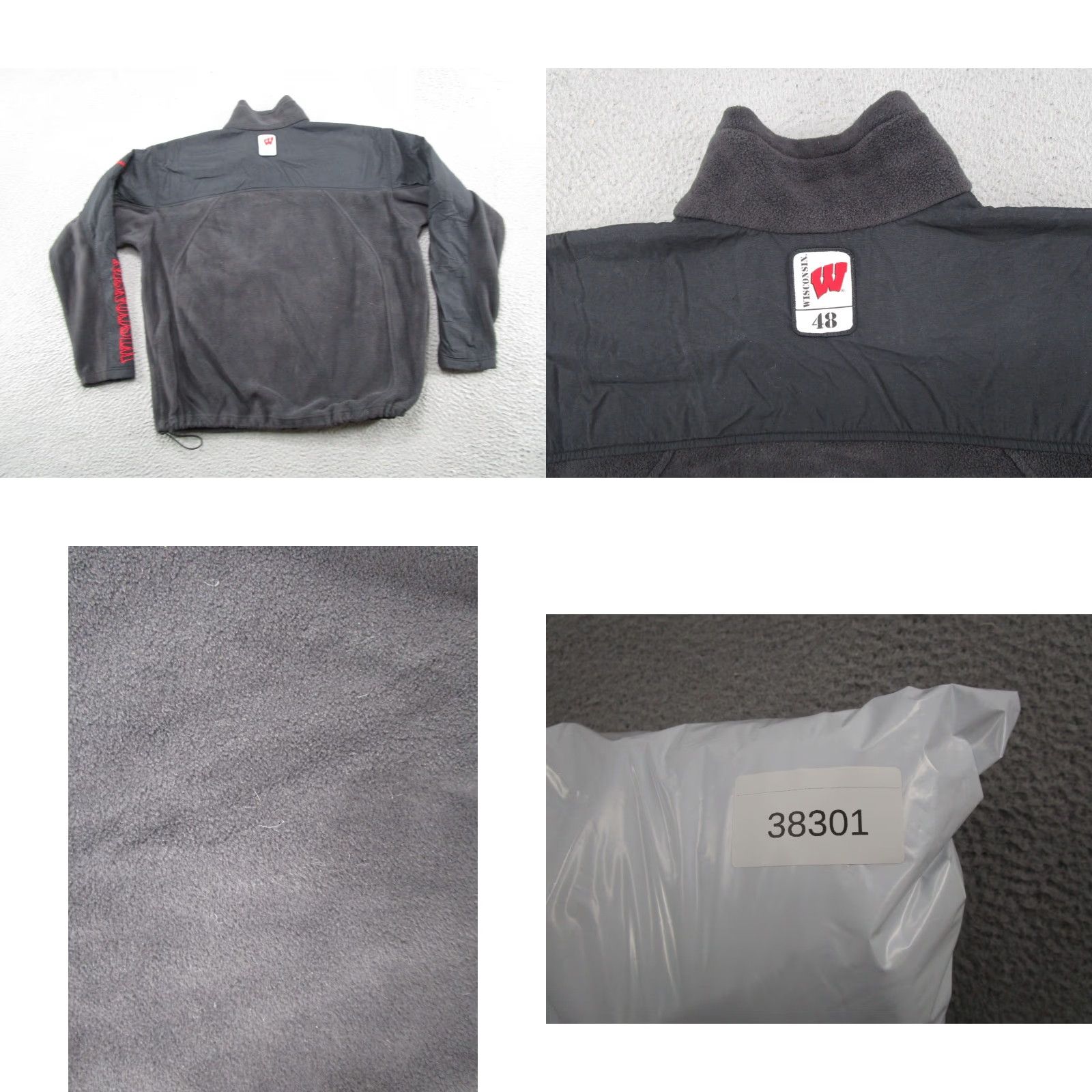 NCAA VINTAGE Y2K Columbia Wisconsin Badgers Fleece Jacket Full Zip Mens Size XL NCAA Size US XL / EU 56 / 4 - 9 Thumbnail