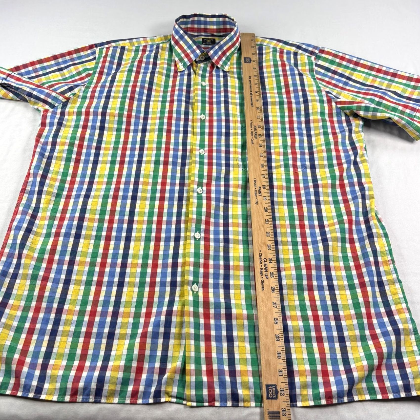 Vintage Maus & Hoffman Shirt Mens XL Button Up Short Sleeve Plaid Cotton Casual Size US XL / EU 56 / 4 - 6 Thumbnail