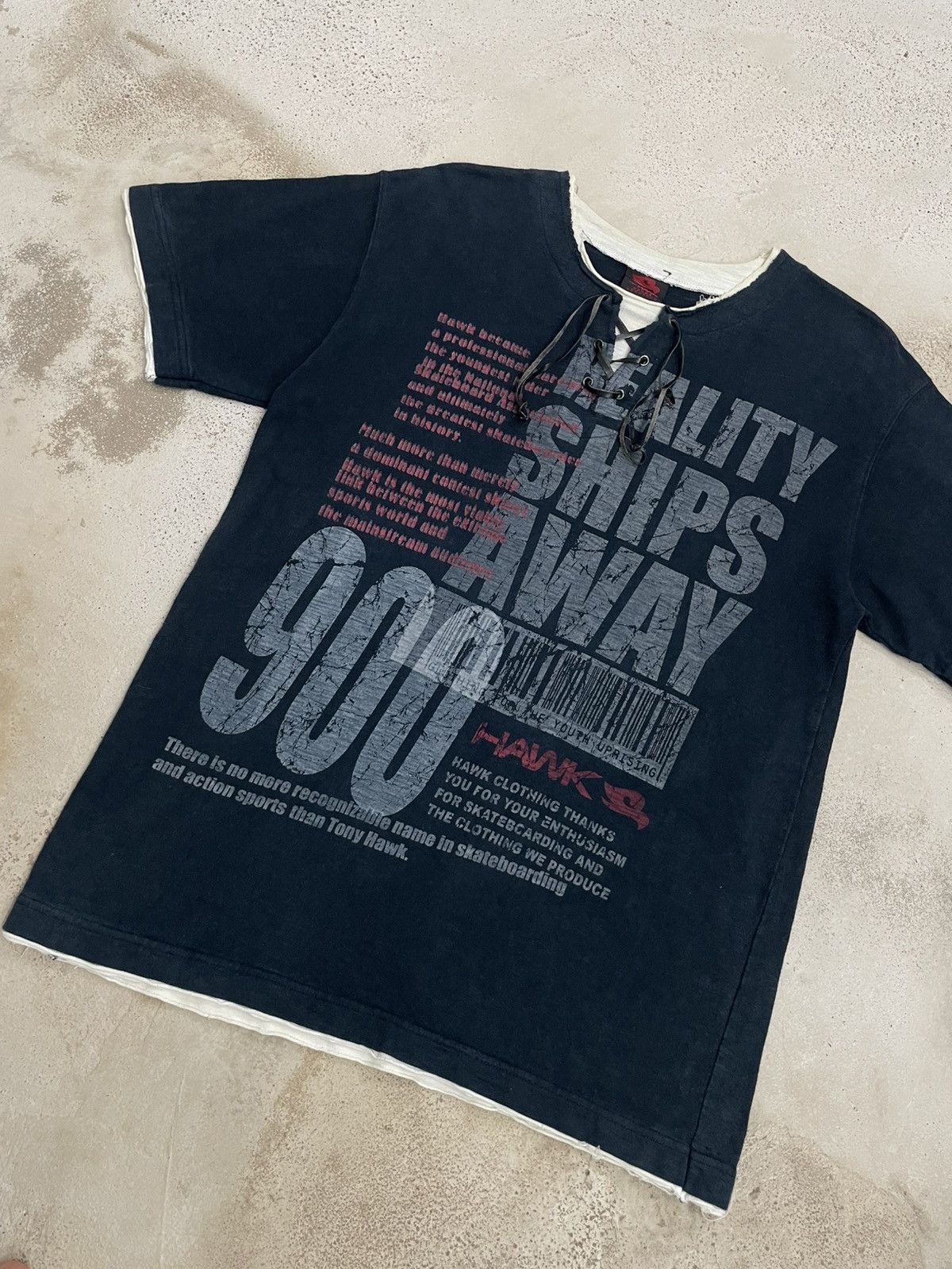 Tony Hawk × Vintage Vintage Tony Hawk Y2K Skate Scene Wording Layered Tee Size US L / EU 52-54 / 3 - 5 Thumbnail