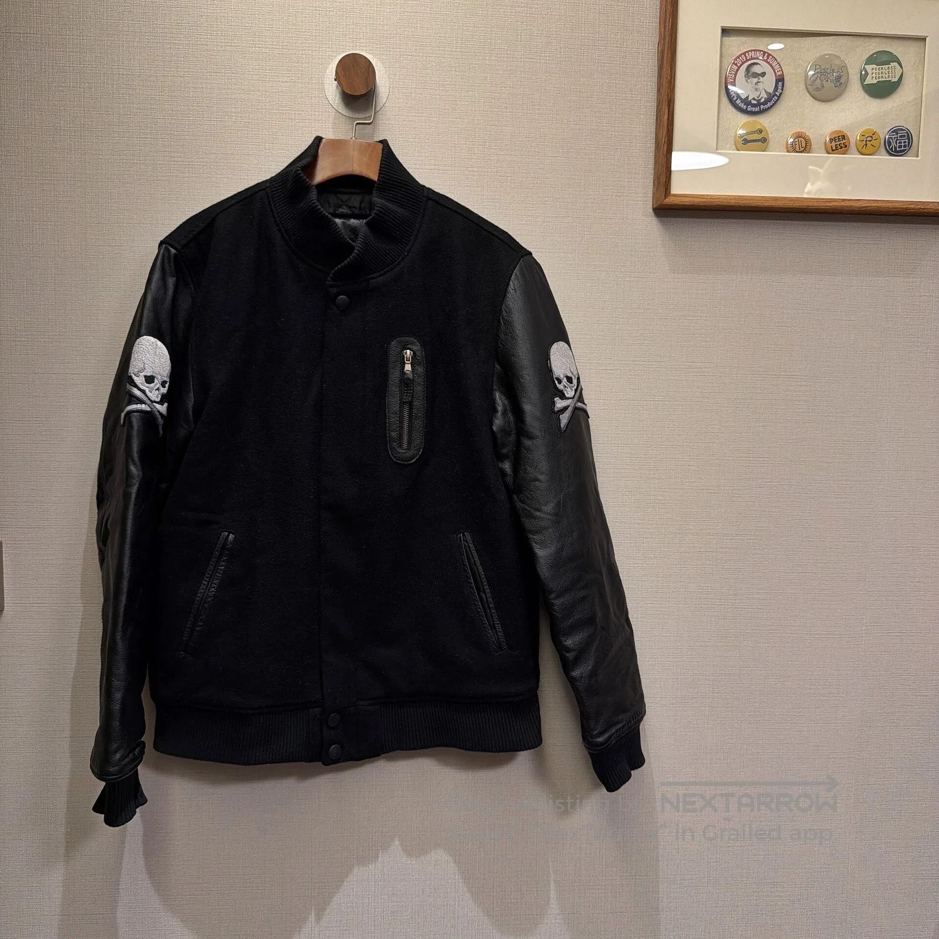 Mastermind Japan Mastermind Japan Leather Sleeve Baseball Jacket. Size US L / EU 52-54 / 3 - 1 Thumbnail