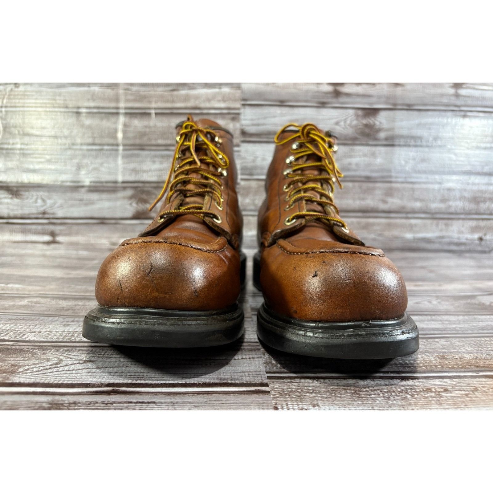 Red Wing Red Wing # 4439 Steel Toe Leather Work Boots size 10 D Made Size US 10 / EU 43 - 3 Thumbnail