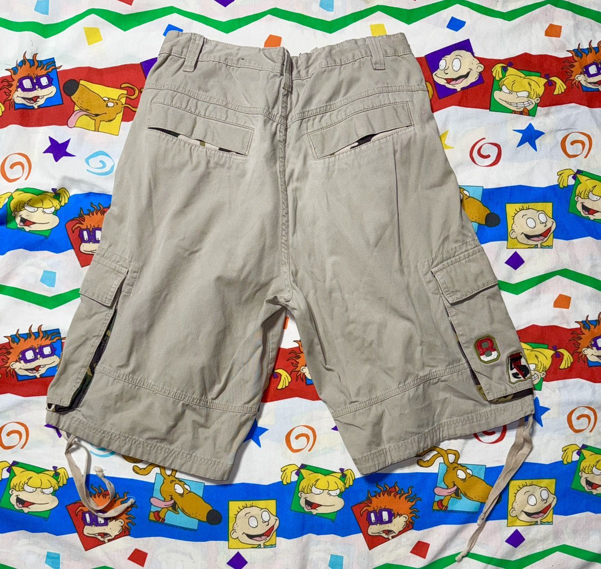 JNCO Vintage 90s JNCO 85 Marine Skull Patches Cargo Shorts Size US 36 / EU 52 - 8 Thumbnail