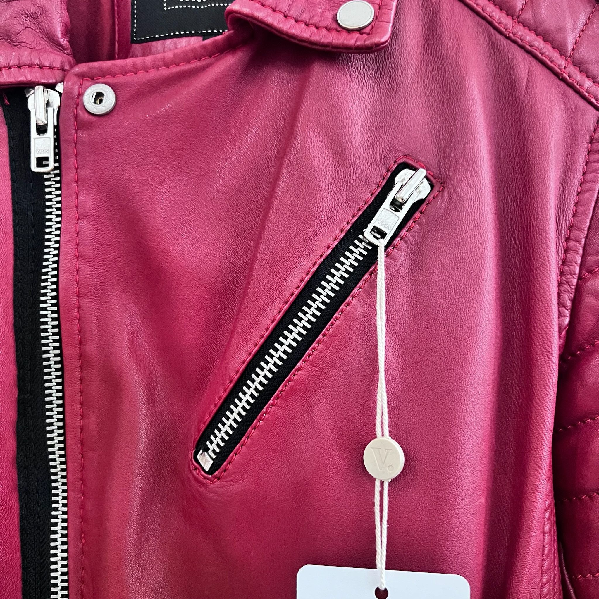Other Serge Pariente Hipster NF Sheepskin Leather Biker Jacket Size US XL / EU 56 / 4 - 3 Thumbnail