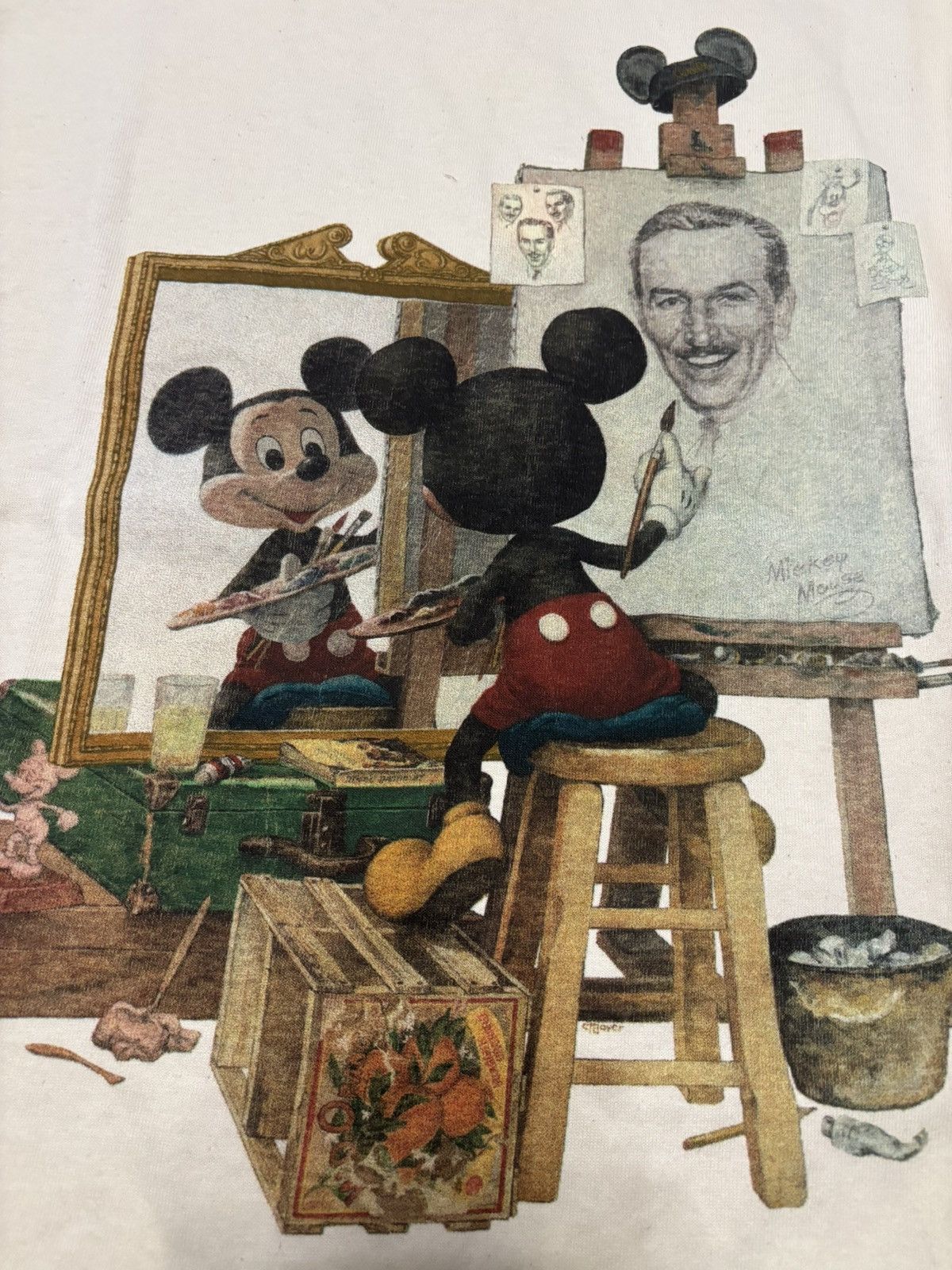 Disney disney “mickey paints walt” tee – xl Size US XL / EU 56 / 4 - 4 Thumbnail