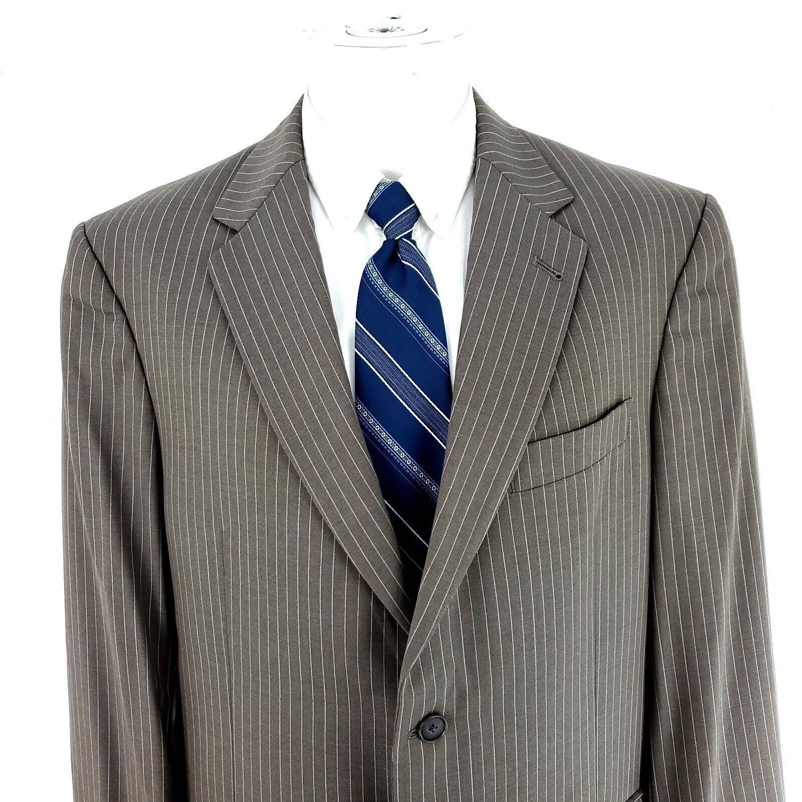 Hart Schaffner Marx Hart Schaffner Marx Gold Trumpeter Wool 2 Button Suit Jacket Size 42L - 1 Thumbnail