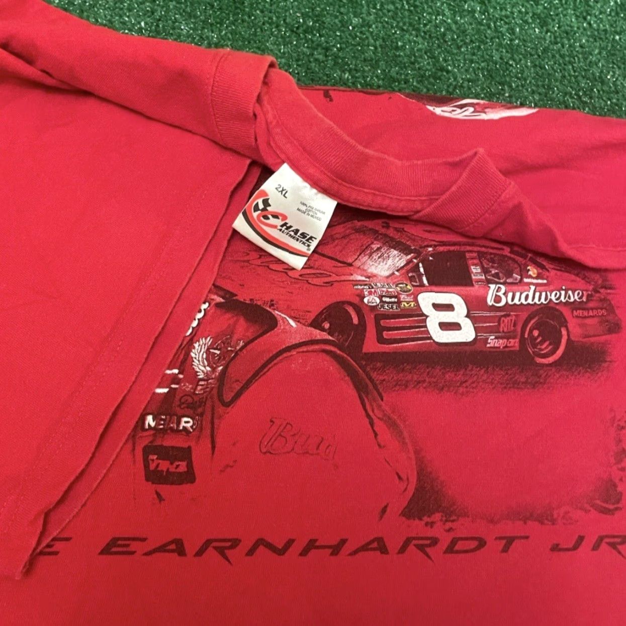 NASCAR VINTAGE Dale Earnhardt JR Budweiser Car VTG Shirt Mens 2XL Red 90s Y2k Nascar Cars Sports Shirt Mens XXL Size US XXL / EU 58 / 5 - 3 Thumbnail