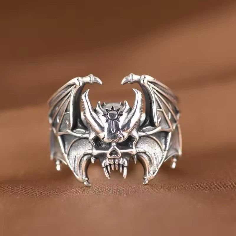 Japanese Brand Skull Bat Resizeable Ring Size ONE SIZE - 2 Thumbnail