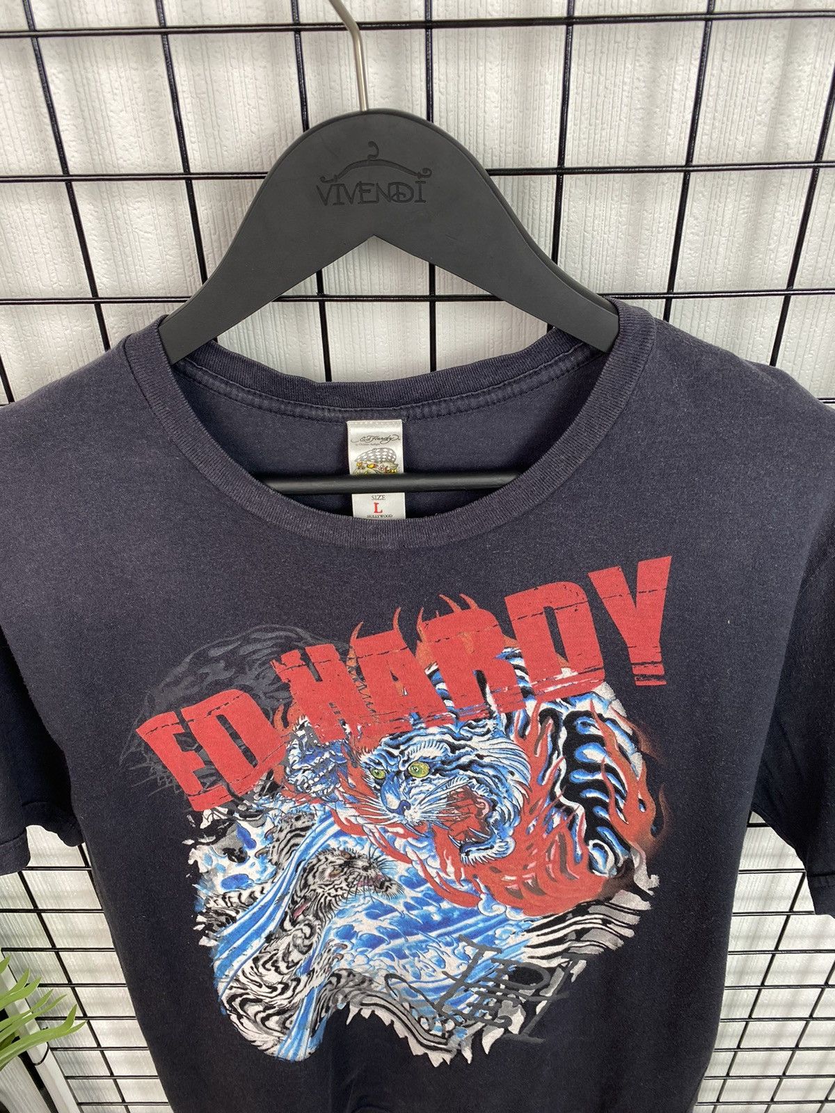 Christian Audigier × Ed Hardy × Vintage Ed Hardy Tiger Print T Shirt Christian Audigier tee Men’s L Size US L / EU 52-54 / 3 - 15 Thumbnail