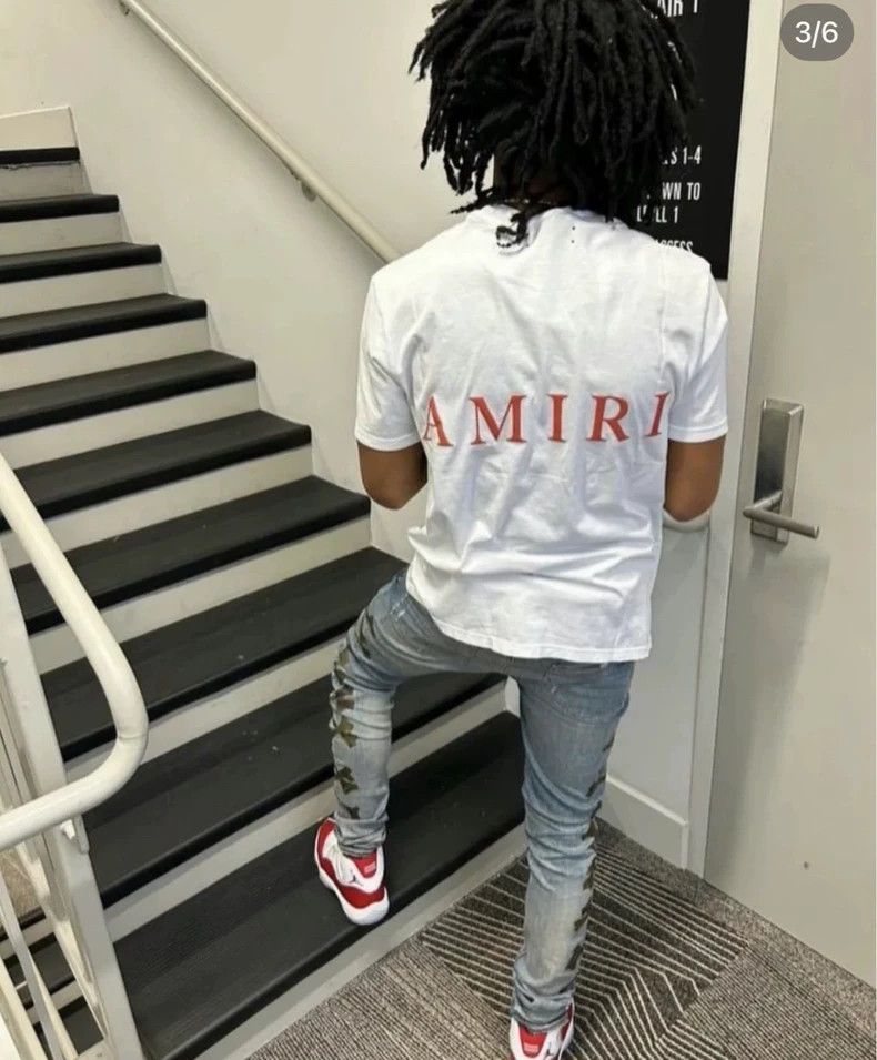 Amiri Amiri blue bone patch denim jeans Size US 33 - 5 Thumbnail