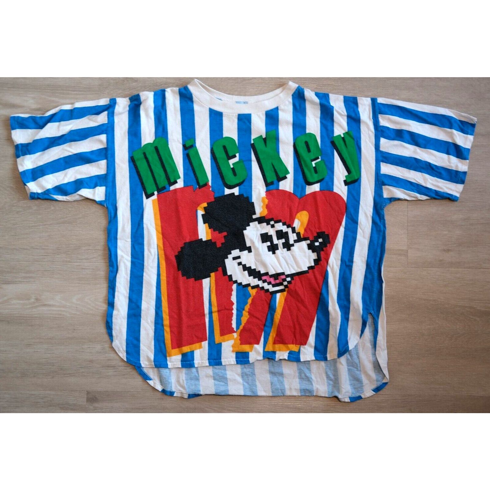 Other Vintage Disney Mickey Mouse Striped T-Shirt 2XL Blue RARE Size US XXL / EU 58 / 5 - 1 Thumbnail