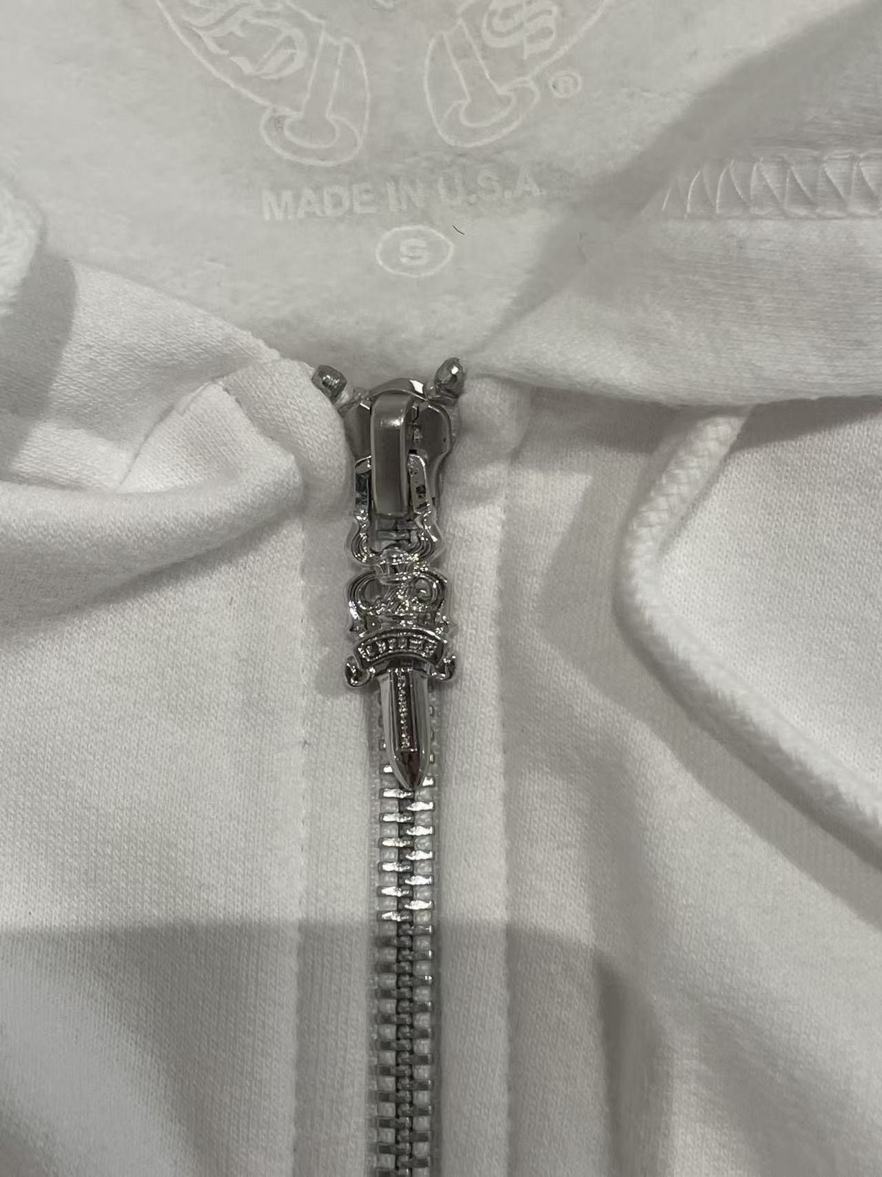 Chrome Hearts Chrome Hearts Blue Scroll White Zip Up Hoodie Size US XL / EU 56 / 4 - 7 Thumbnail