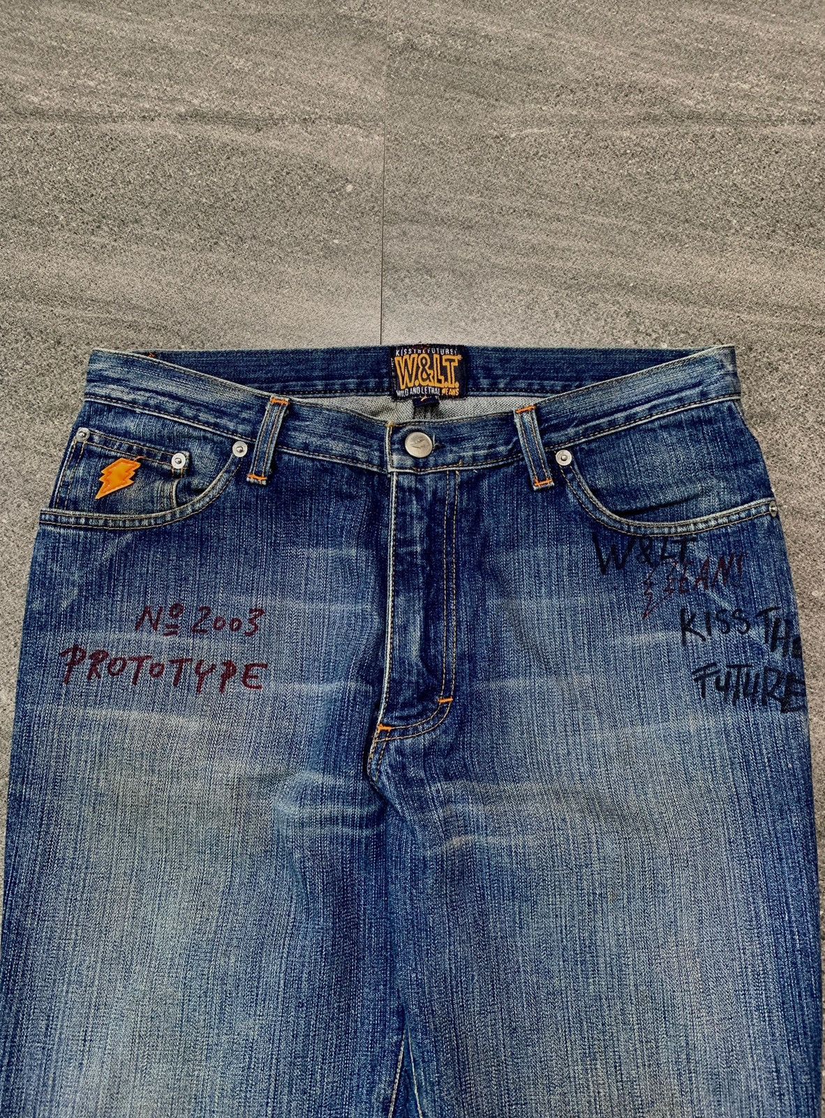 Walter Van Beirendonck FREE TAX! 2003 W&LT Reconstructed Bootcut Denim Jeans Size US 32 / EU 48 - 3 Thumbnail