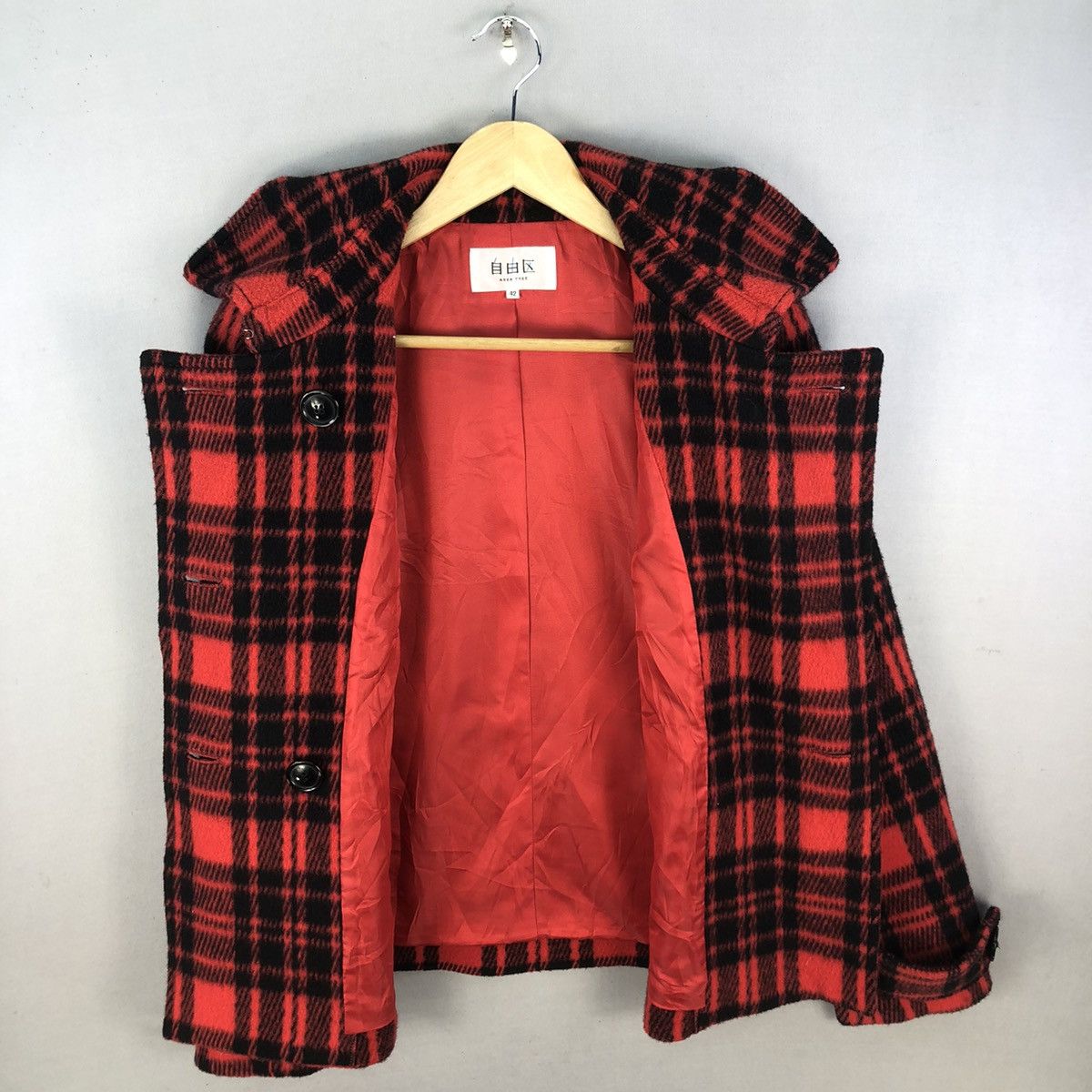 Japanese Brand Japanese Brand Double Breasted Plaid Wool Jacket Size S / US 4 / IT 40 - 5 Thumbnail