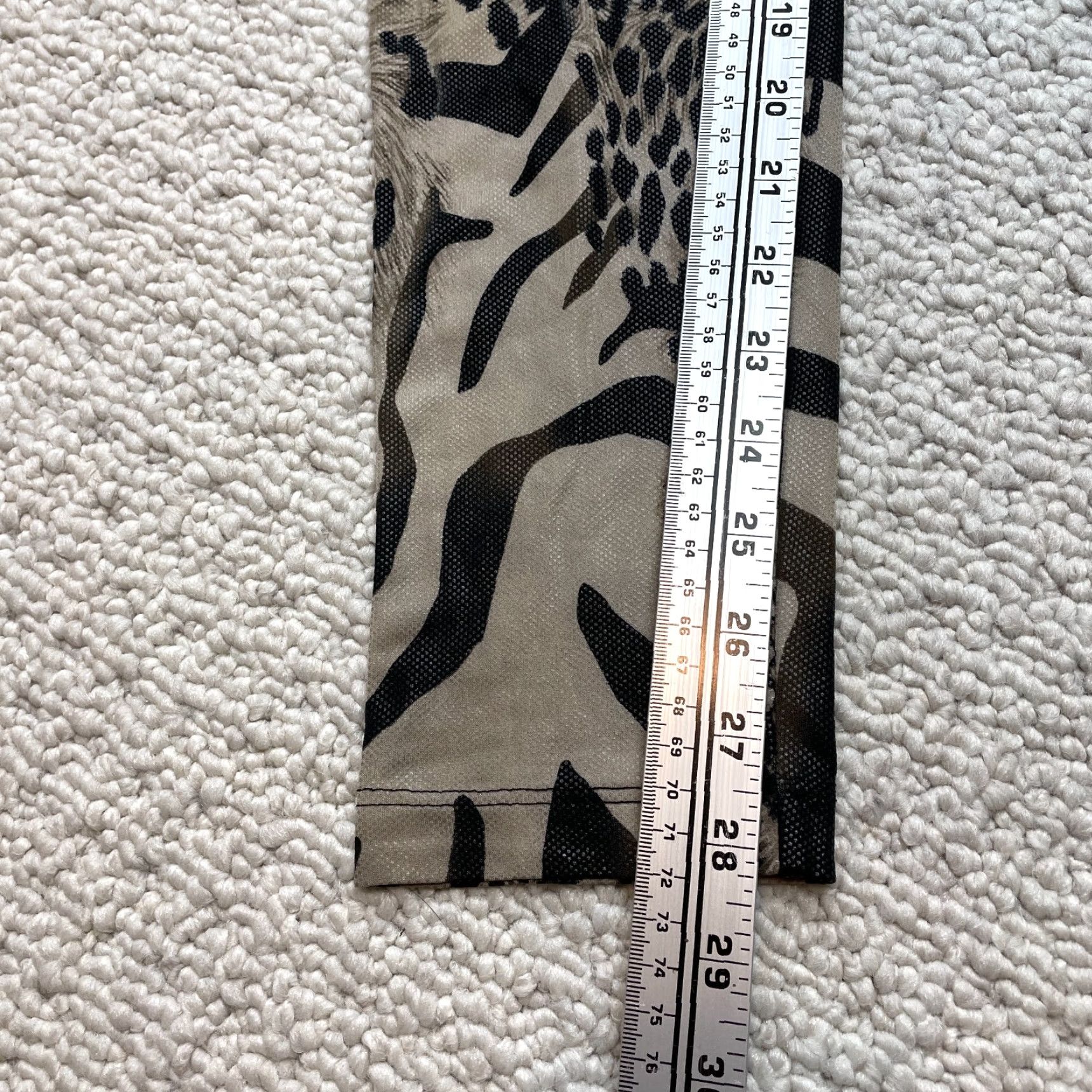 Vintage Lapis Pants Women's Large Gray Animal Print Stretch 27x28 Legging Casual Lounge Size 36" / US 14 / IT 50 - 3 Thumbnail
