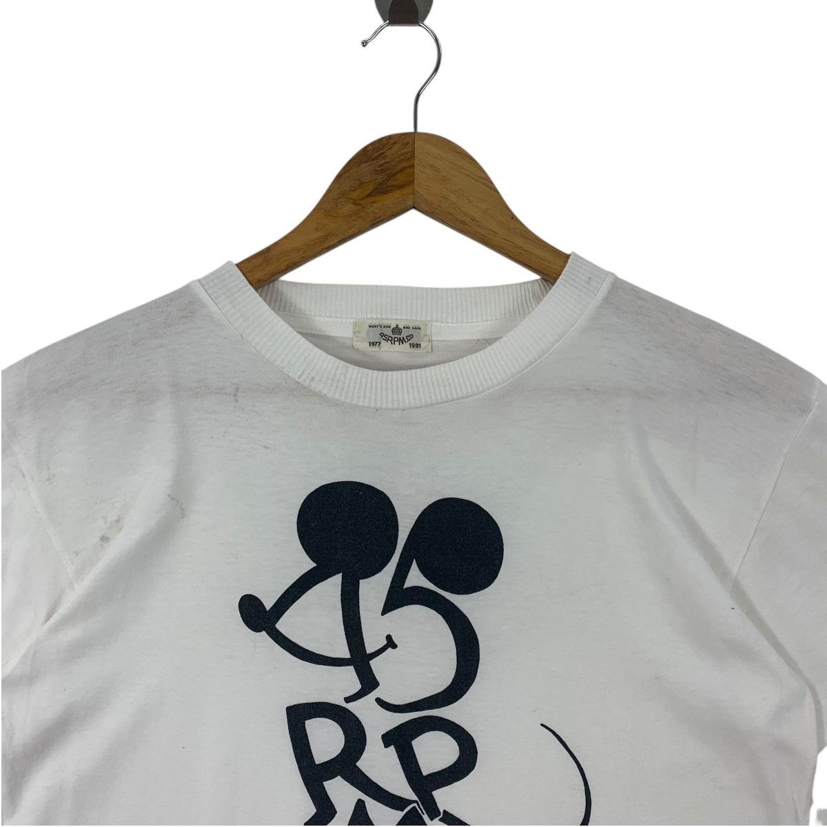 45rpm × Japanese Brand × Vintage Vintage 90s 45 RPM mickey mouse parody tee shirt Size US S / EU 44-46 / 1 - 2 Thumbnail